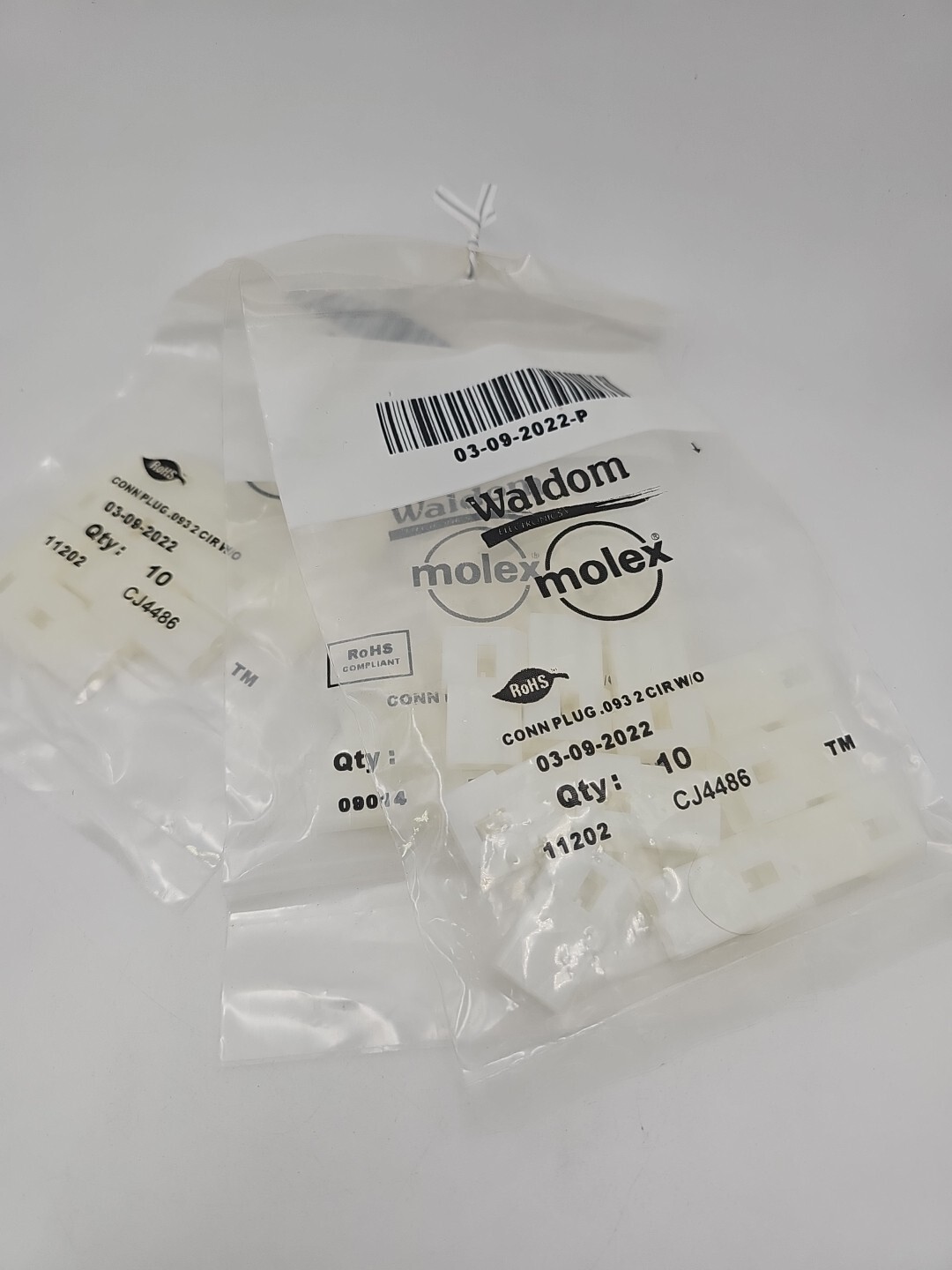 Qty-30 New MOLEX 03-09-2022 PLUG & SOCKET HOUSING, PLUG- 03-09-2022