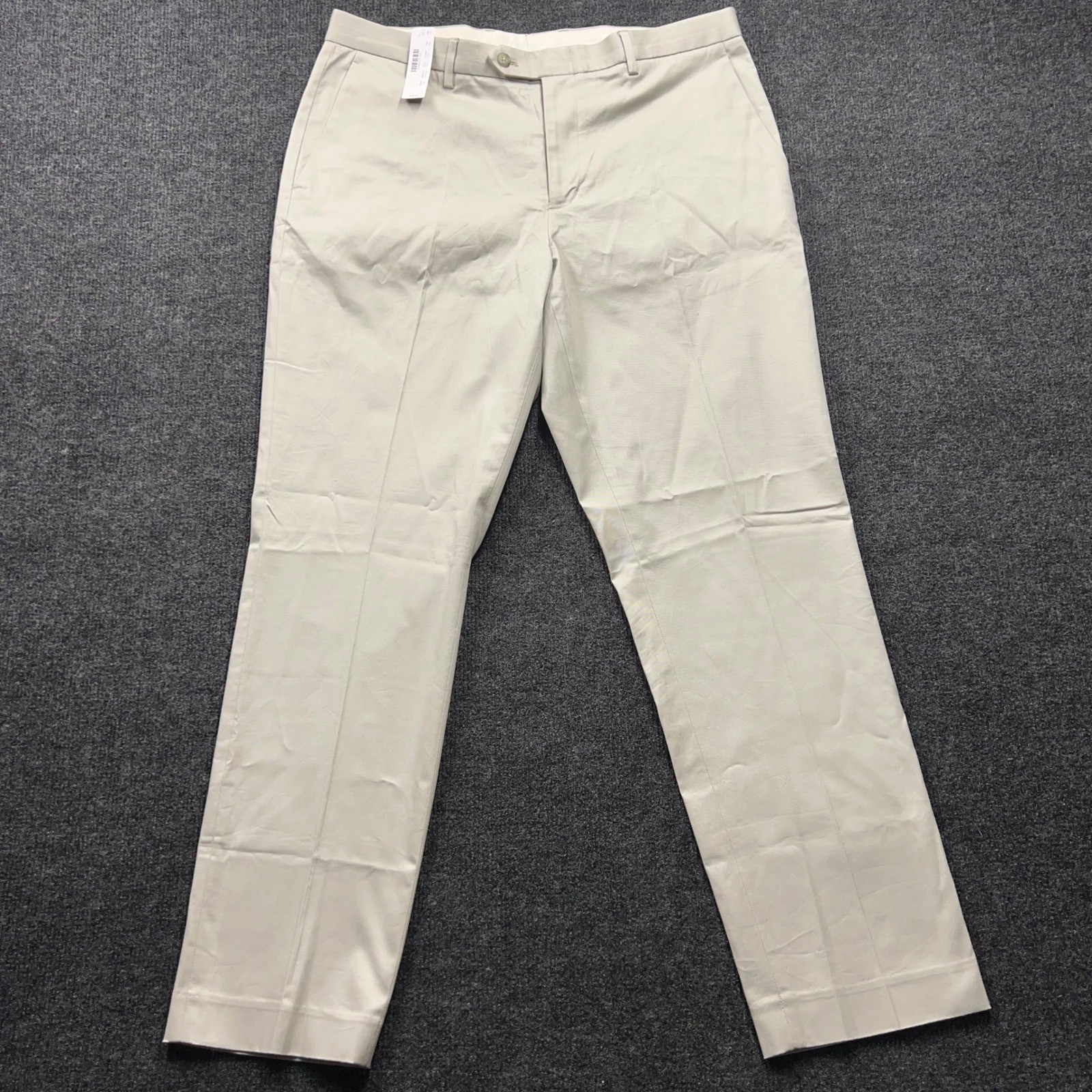 J.Crew Bowery Slim Dress Pants Mens 34x30 Stone Beige Chinos AN573 NEW