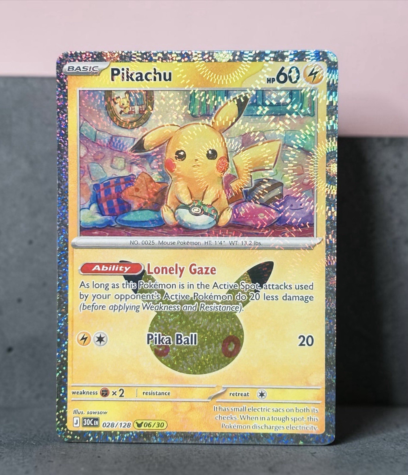 Pokemon Pikachu #028/128 Holo: 30th Celebration (06/30) (Read Description) 🔥