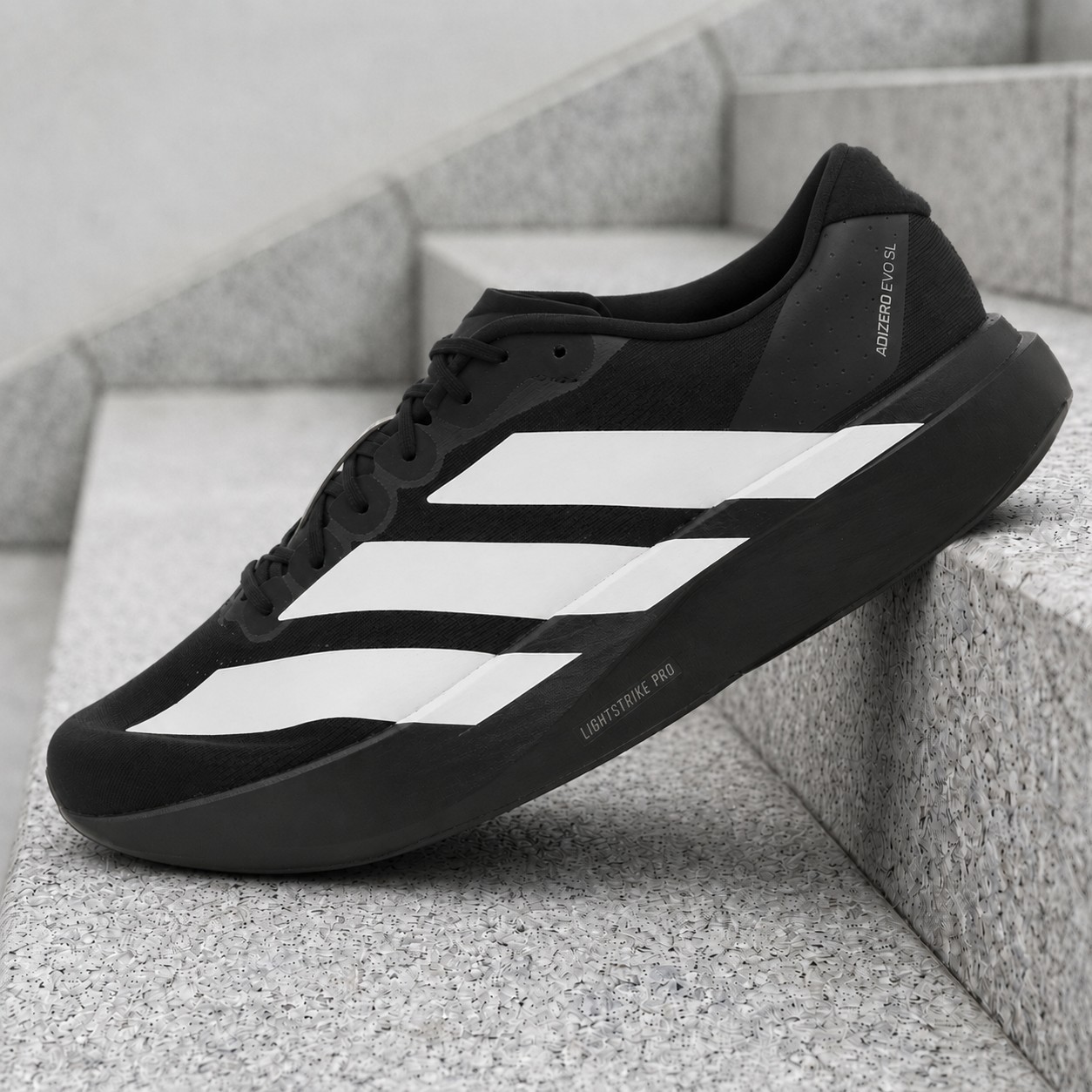 adidas Adizero Evo SL Black White JP7149 Men's New adidas Adizero Evo SL Black White JP7149 Men's New