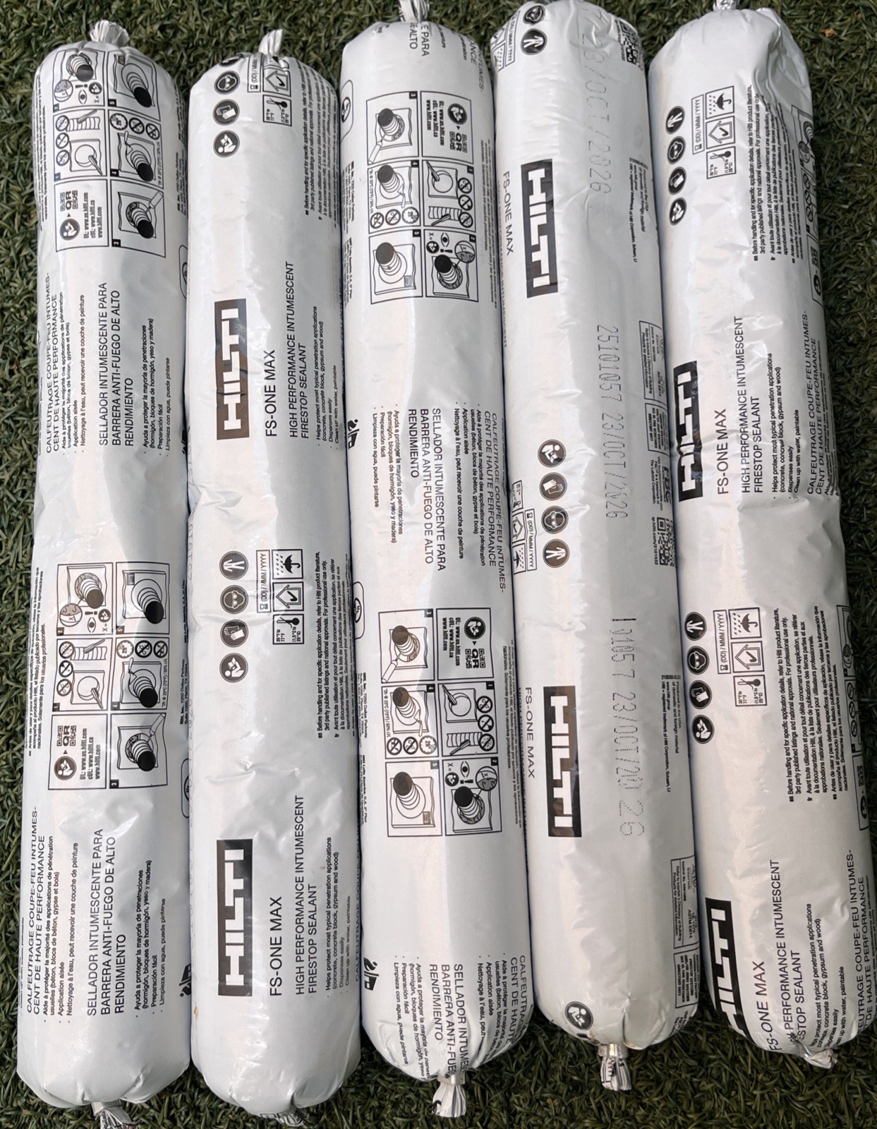 Qty 5x Hilti FS-ONE MAX Intumescent Firestop Sealant, MPN 2101532 Exp Oct. 2026 Qty 5x Hilti FS-ONE MAX Intumescent Firestop Sealant, MPN 2101532 Exp Oct. 2026