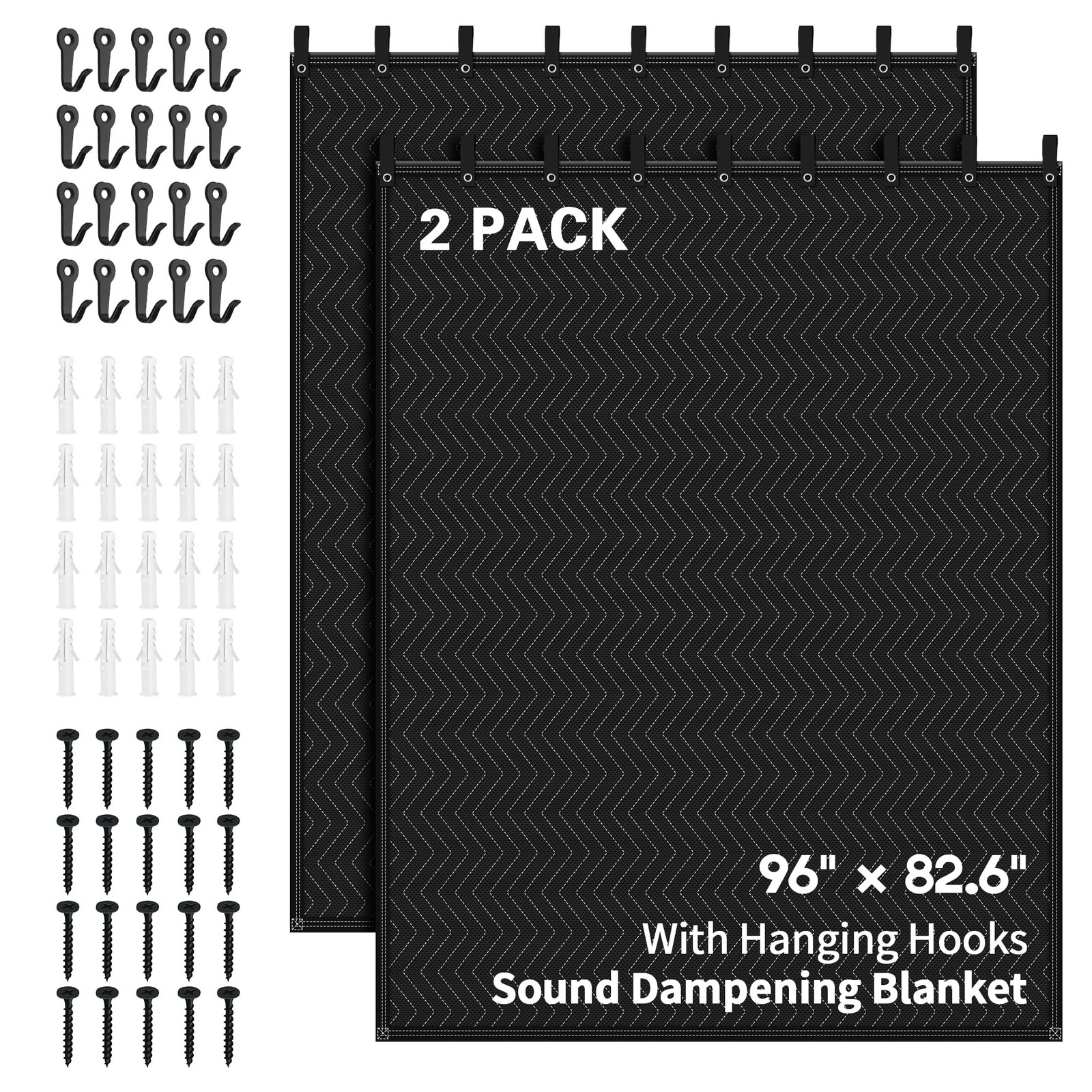 Suvony 2 PCS Large Sound Dampening Blanket,96\ Suvony 2 PCS Large Sound Dampening Blanket,96\