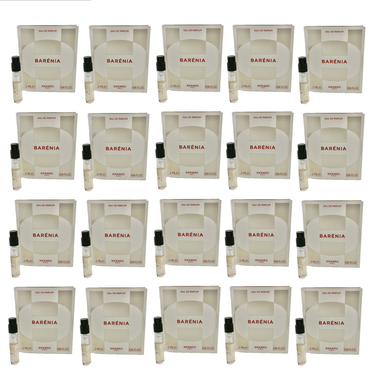 Hermès Barénia Eau de Parfum 2 ml 20 Sample pack 2ML X20 Perfume NEW Sealed Gift