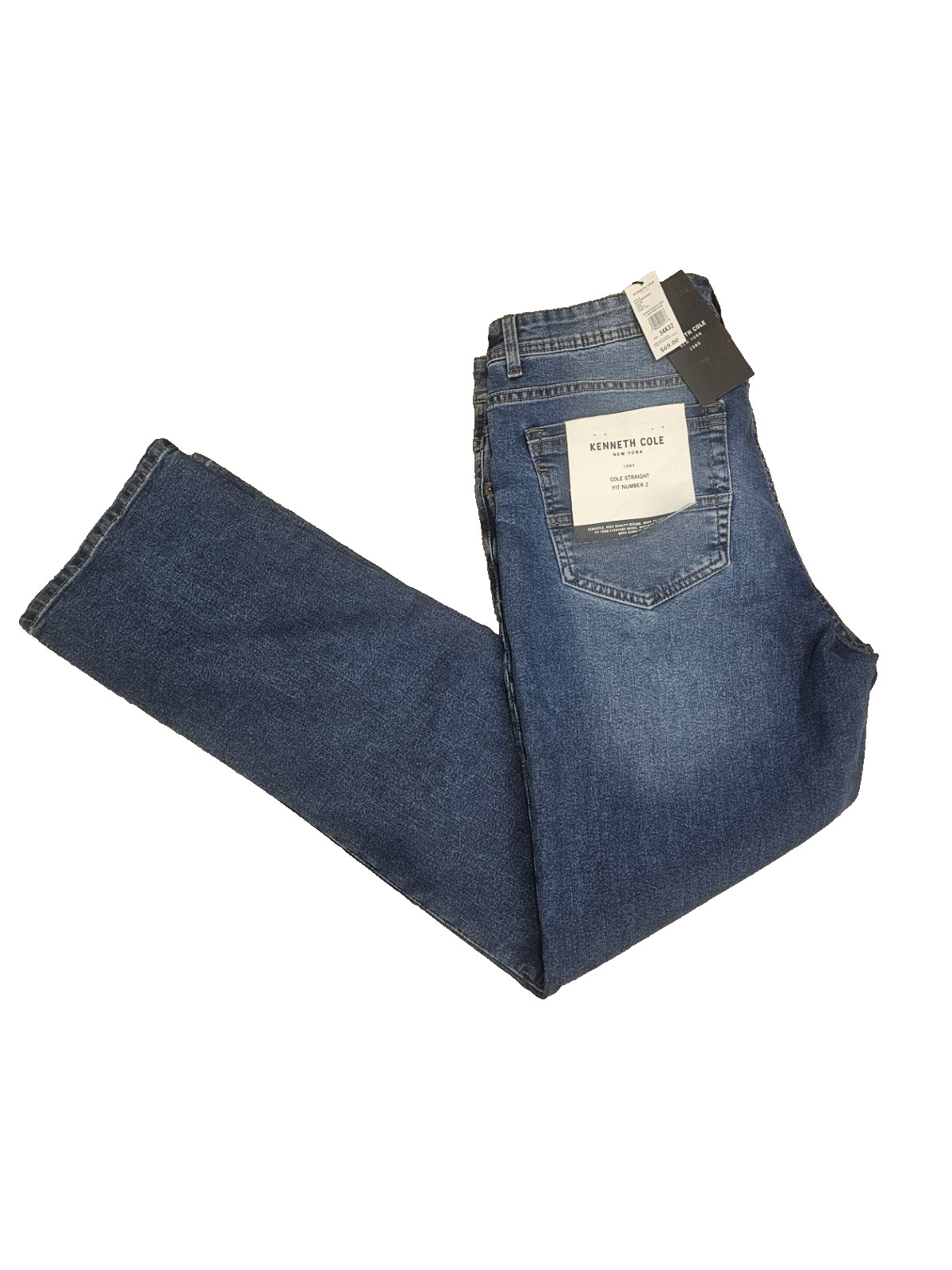 Kenneth Cole New York Mens Jeans 34x32 Cole Straight Fit Number 2 Denim Pants Kenneth Cole New York Mens Jeans 34x32 Cole Straight Fit Number 2 Denim Pants