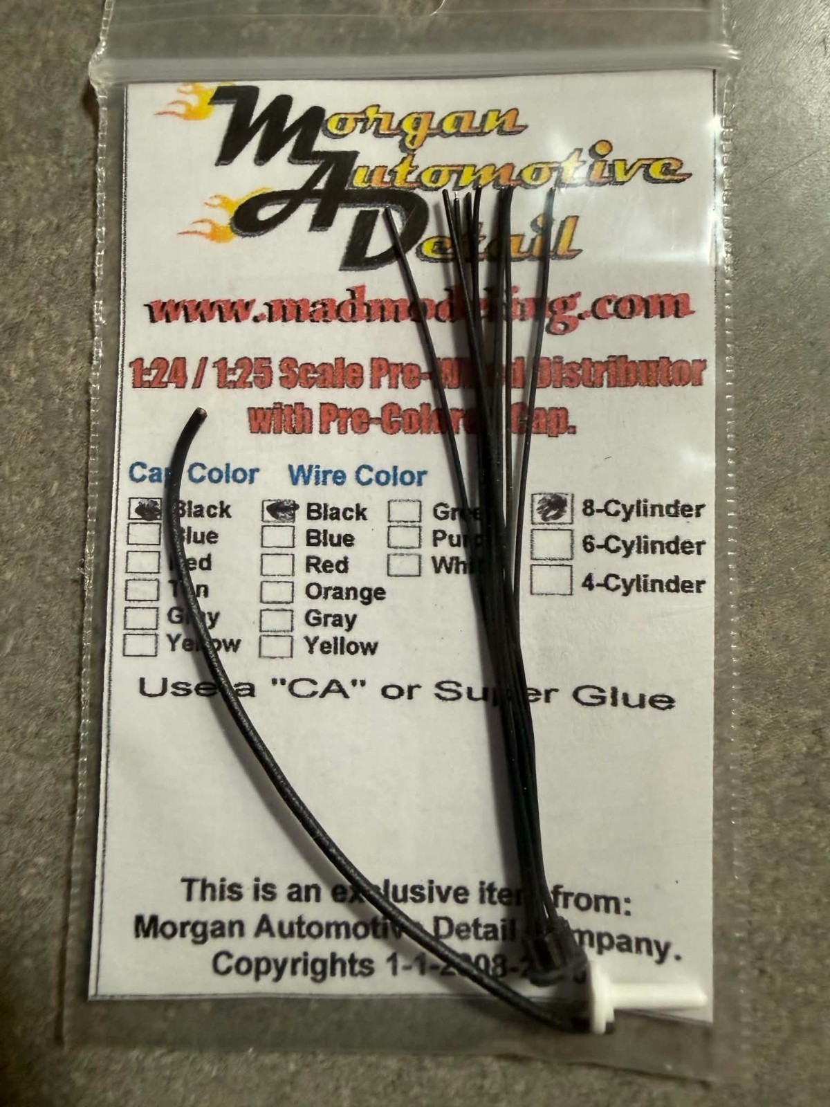 1/25 1/24 Scale Pre-Wired 8 Cylinder Distributor 1/25 1/24 Scale Pre-Wired 8 Cylinder Distributor