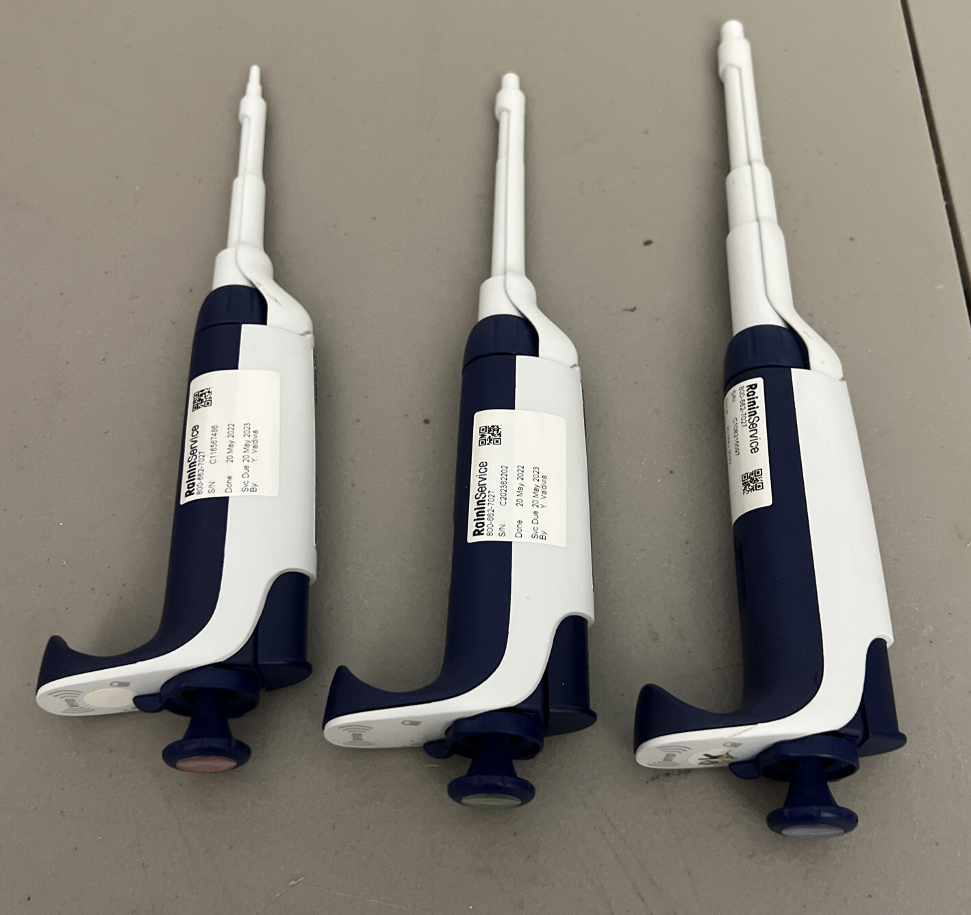 Set X3 Rainin Pipet-Lite XLS Pipette L20,L200,L1000 XLS LTS - CALIBRATED Set X3 Rainin Pipet-Lite XLS Pipette L20,L200,L1000 XLS LTS - CALIBRATED