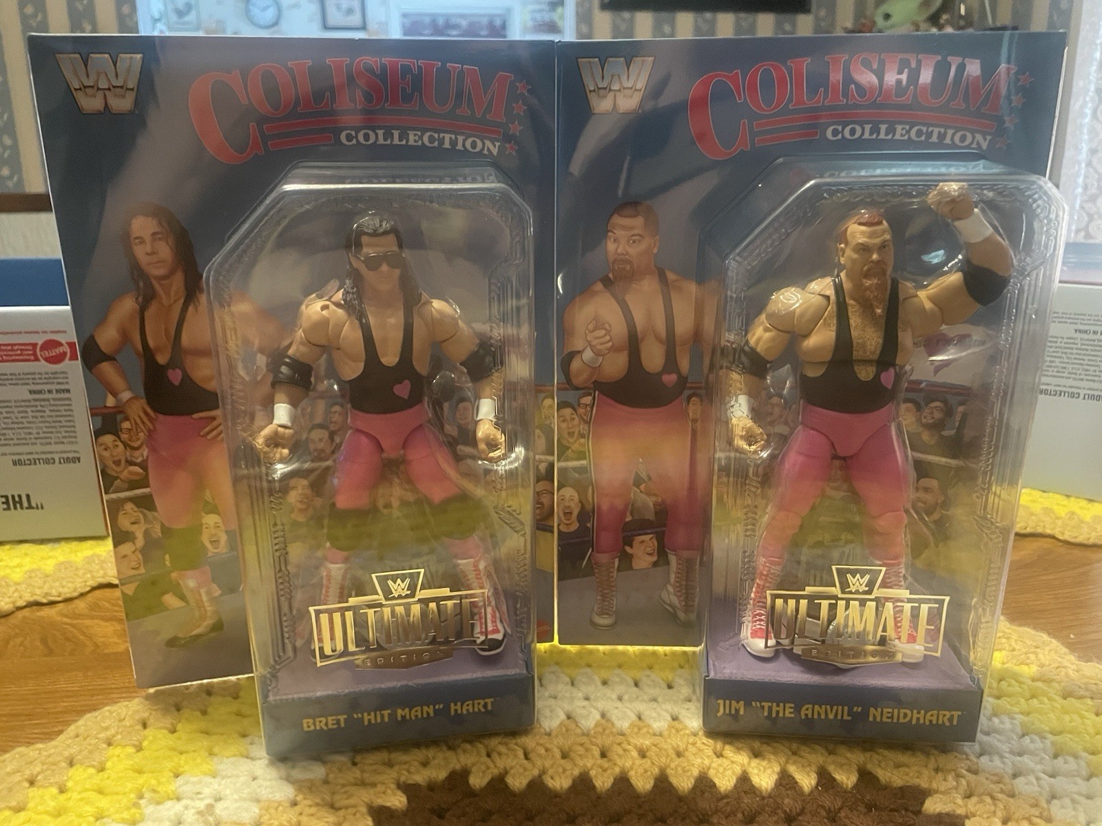 WWE Coliseum Collection Hart Foundation Bret Hart Jim Neidhart WWF Mattel WWE Coliseum Collection Hart Foundation Bret Hart Jim Neidhart WWF Mattel