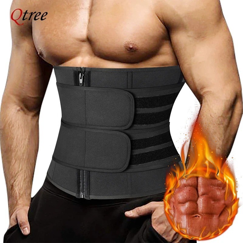 Men Waist Trainer Body Training Shaper Sweat Belt Tummy Control Cincher Girdle Men Waist Trainer Body Training Shaper Sweat Belt Tummy Control Cincher Girdle