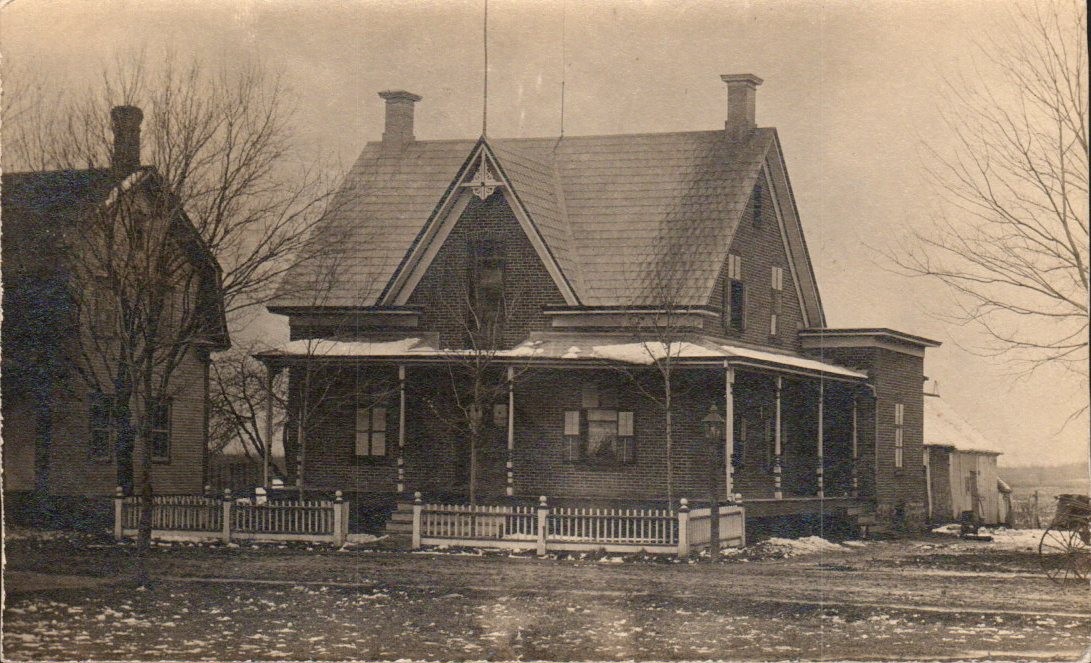 RPPC Brick House Veranda Quebec Real Photo Postcard 1905 Edward VII 1c Stamp