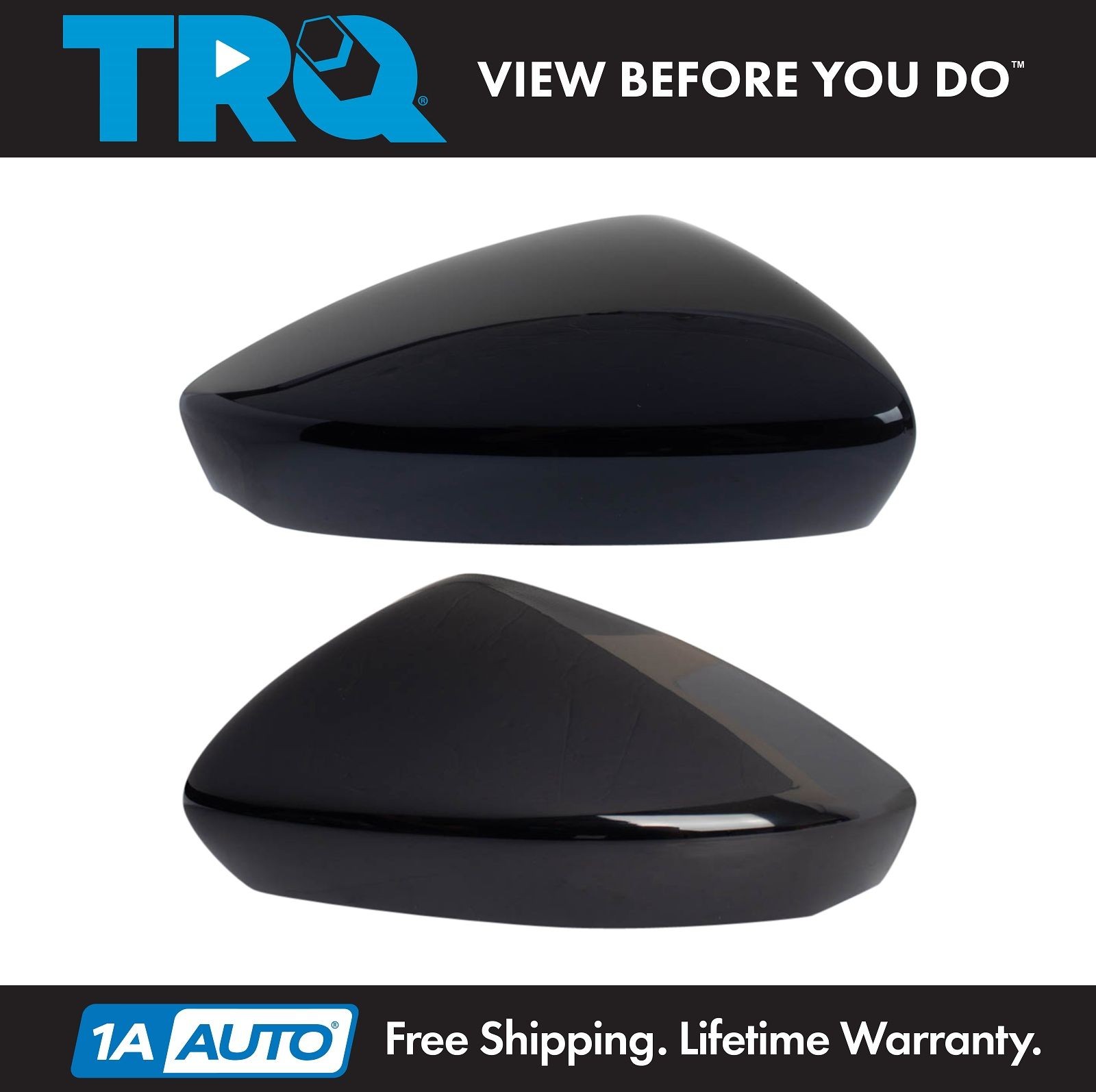 TRQ Mirror Cap Set Driver & Passenger Side Fits 2019-2025 Mazda 3