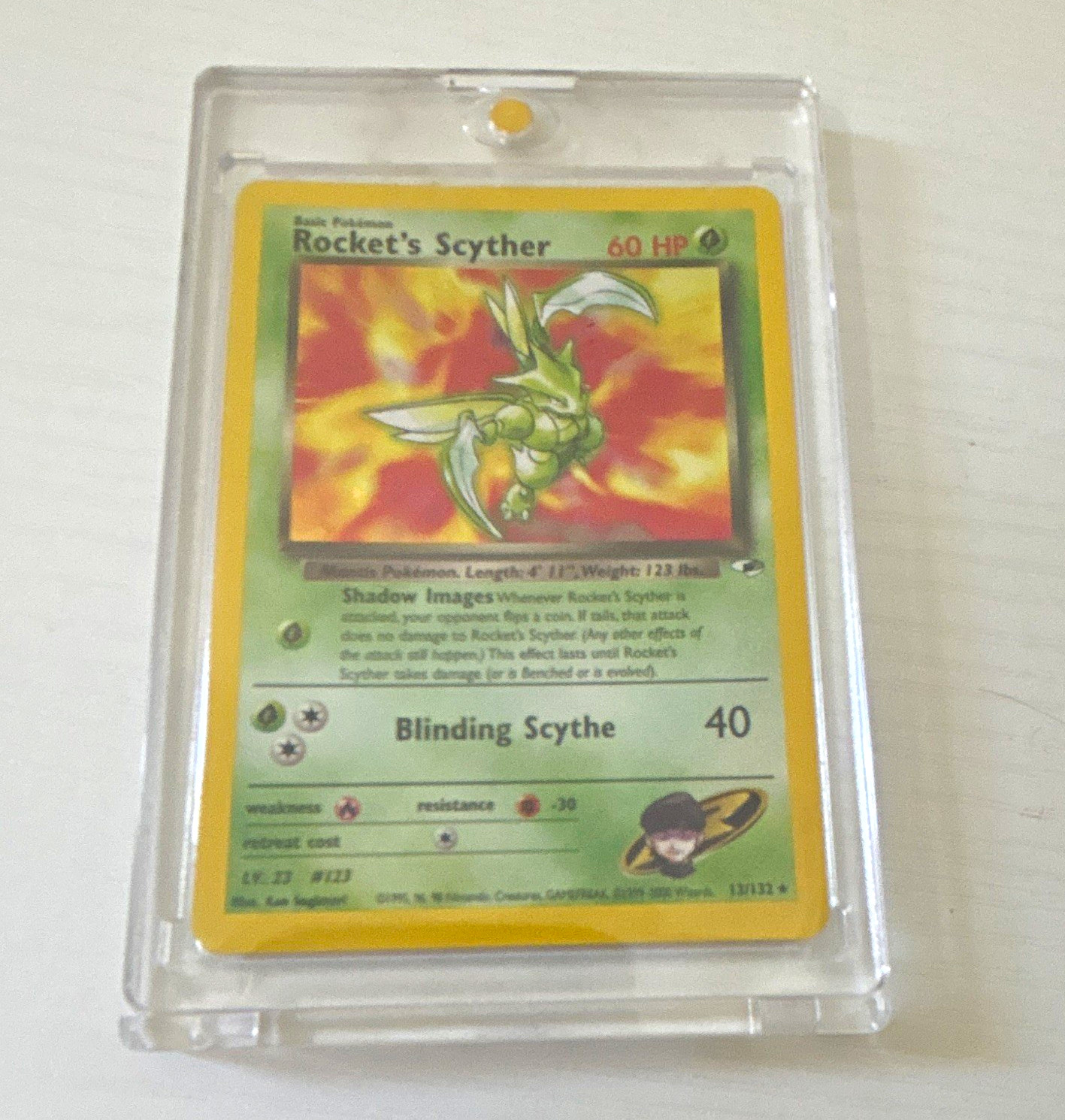 Pokémon TCG Rocket\'s Scyther Gym Heroes Holo Rare Unlimited Eng 013/132 60HP Pokémon TCG Rocket\'s Scyther Gym Heroes Holo Rare Unlimited Eng 013/132 60HP