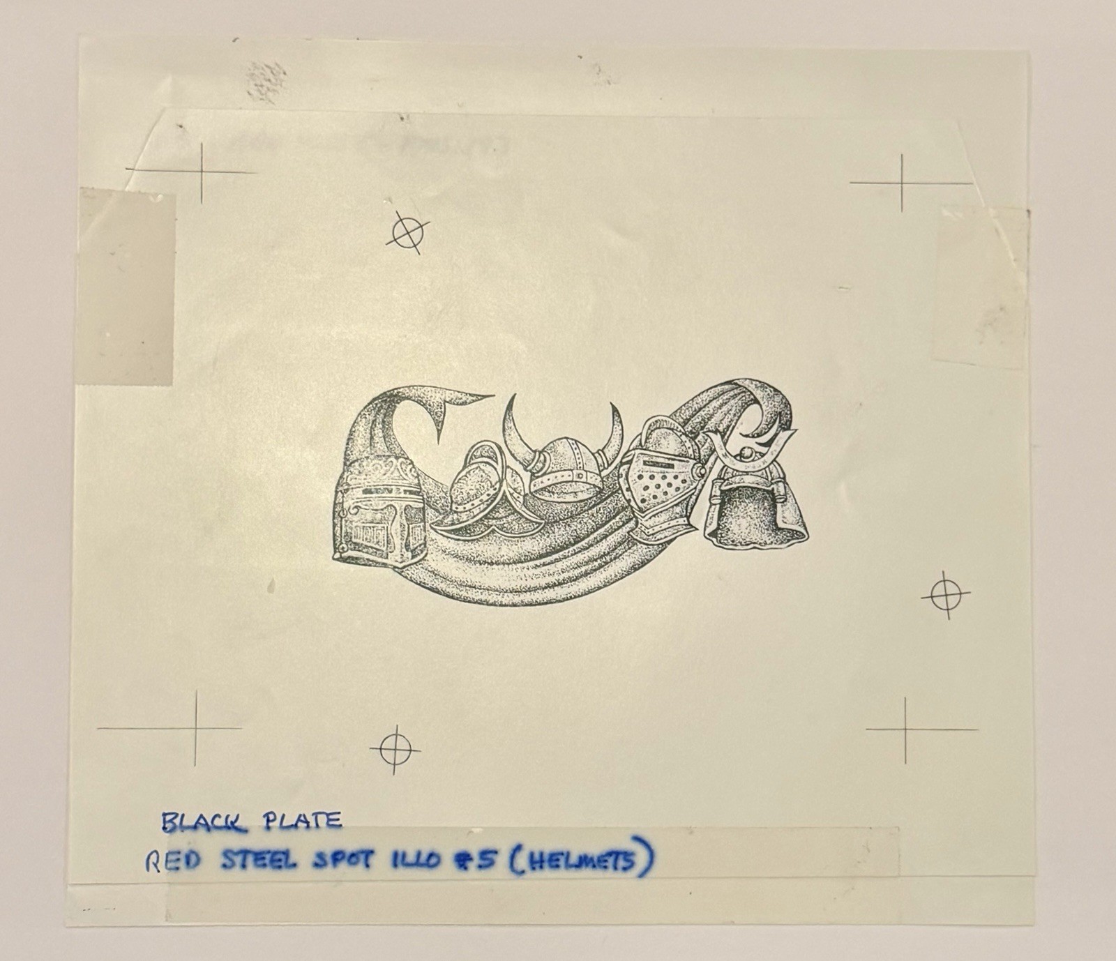 TSR AD&D RED STEEL 1994 Original Production Art Dungeons And Dragons  Spot Art