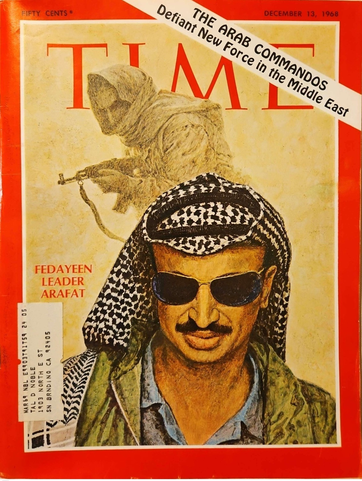 TIME Magazine Dec 13 1968 Yasser Arafat Fedayeen Arab Commandos Cover Vintage TIME Magazine Dec 13 1968 Yasser Arafat Fedayeen Arab Commandos Cover Vintage
