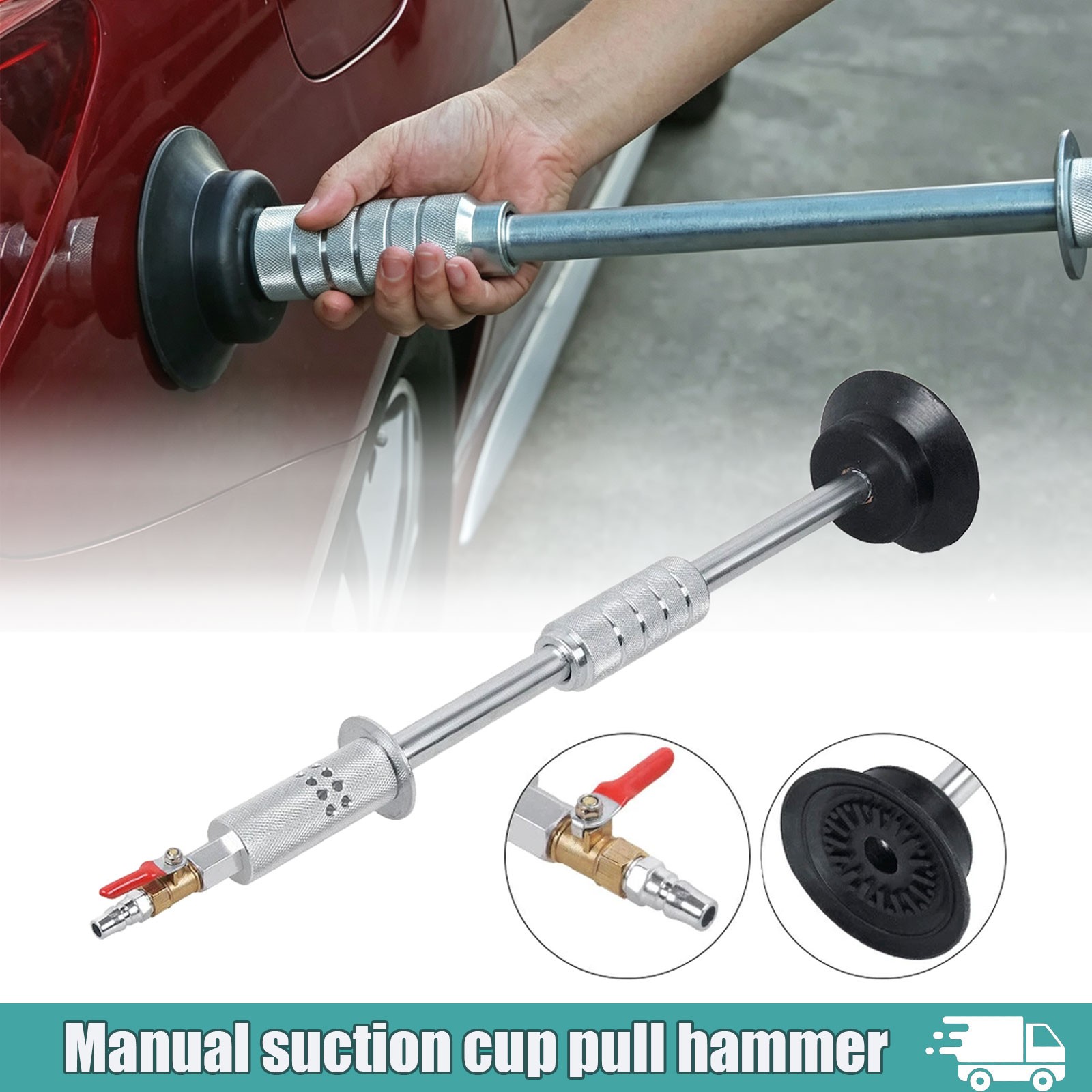 Auto Car Body Repair Suction Cup Slide Tool Hammer Kit Air Pneumatic Dent Puller Auto Car Body Repair Suction Cup Slide Tool Hammer Kit Air Pneumatic Dent Puller