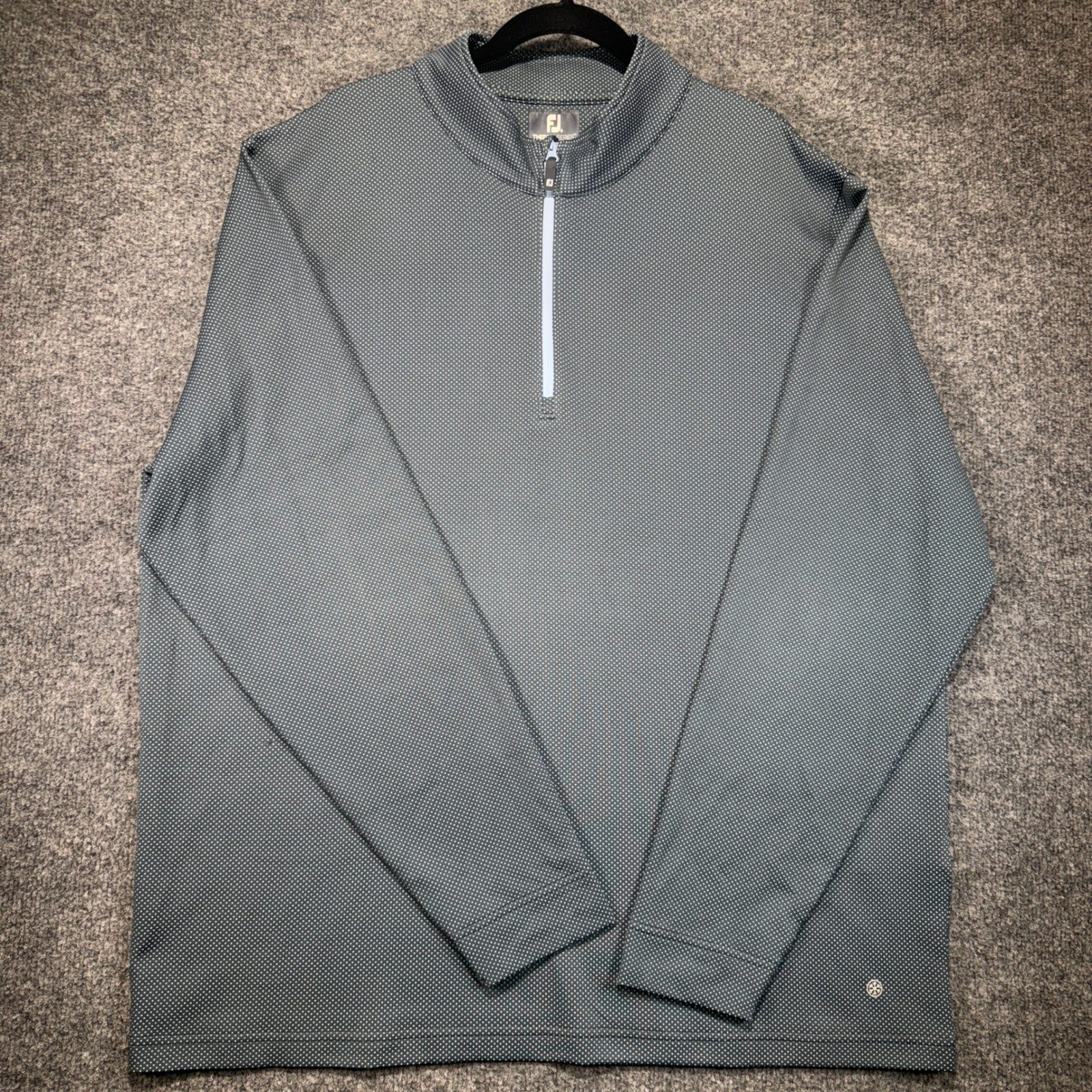 FootJoy ThermoSeries 1/4 Zip Pullover Mens 2XL Gray Micro Dot Mid Layer Golf FootJoy ThermoSeries 1/4 Zip Pullover Mens 2XL Gray Micro Dot Mid Layer Golf