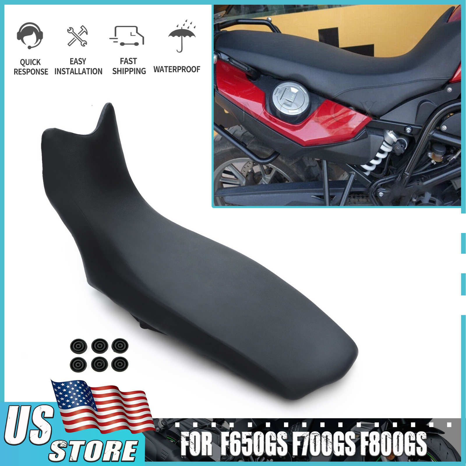 Low Driver Seat Pad Cushion Fit for BMW F650GS F700GS F800GS 2008-2016 Low Driver Seat Pad Cushion Fit for BMW F650GS F700GS F800GS 2008-2016
