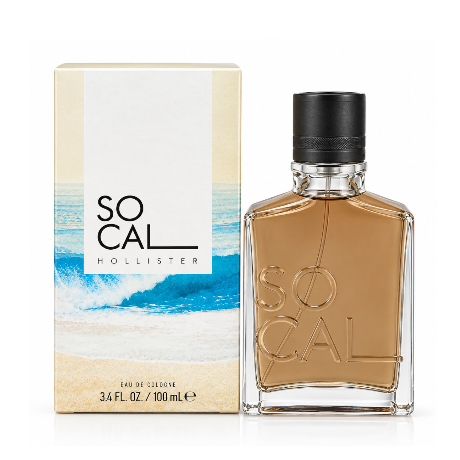 Hollister So Cal Men's Eau de Cologne Fragrance Fresh Spray 3.4 FL OZ/100 ML