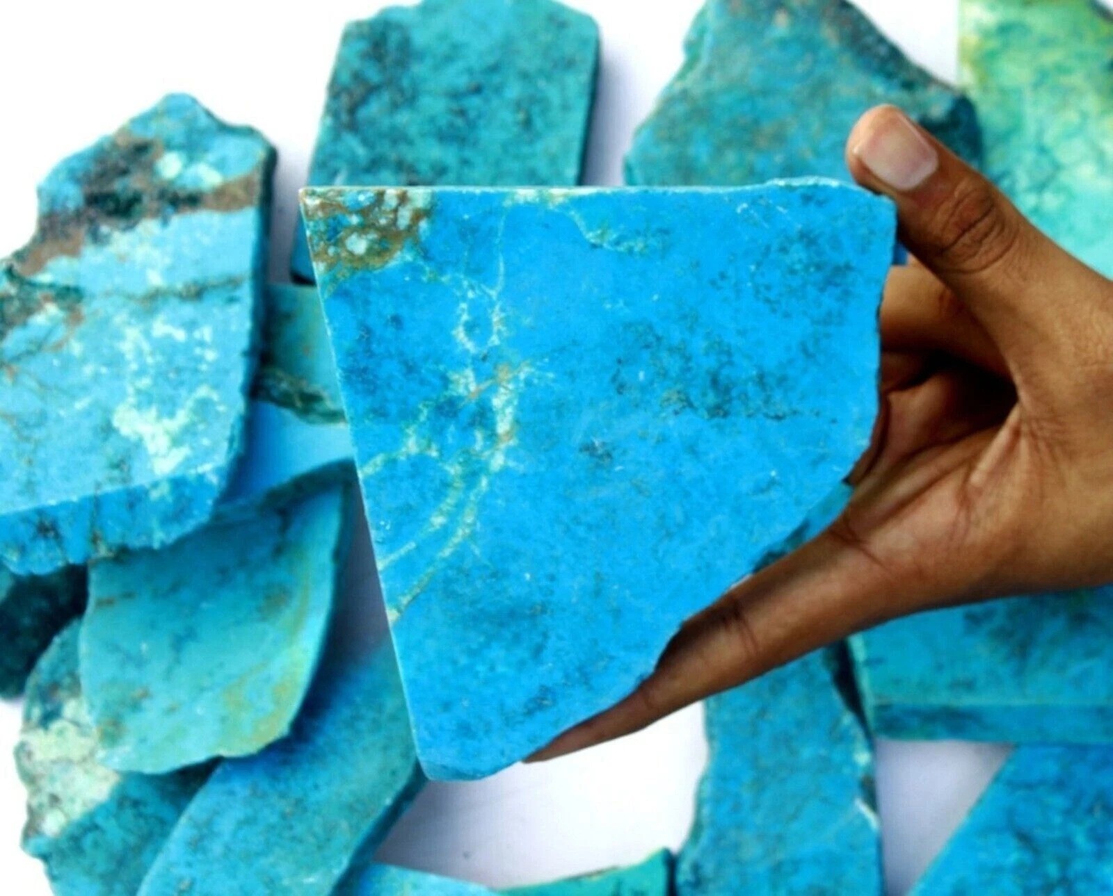 2000 Ct Natural Superb Slab Rough Stabilized Blue Turquoise Lot Gemstone
