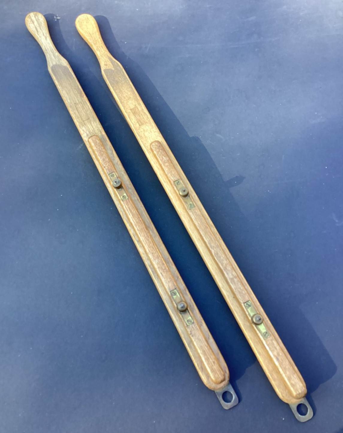 x2 Antique Wooden Newspaper Reading Sticks Paper Holder Hanger Library Dowel 25” x2 Antique Wooden Newspaper Reading Sticks Paper Holder Hanger Library Dowel 25”