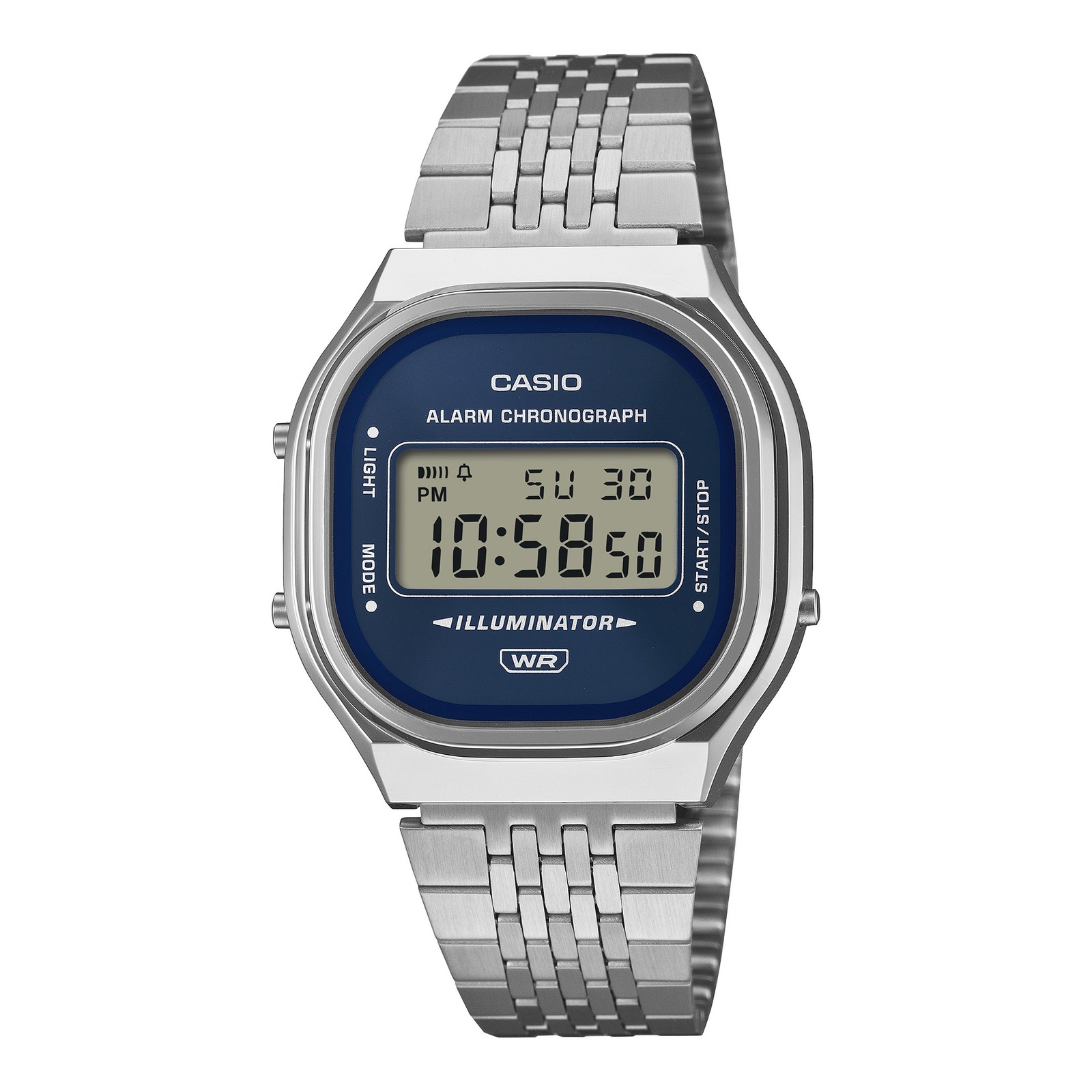 Wristwatch CASIO A140WE-2AEF Stainless Steel Blue Alarm Chrono Vintage