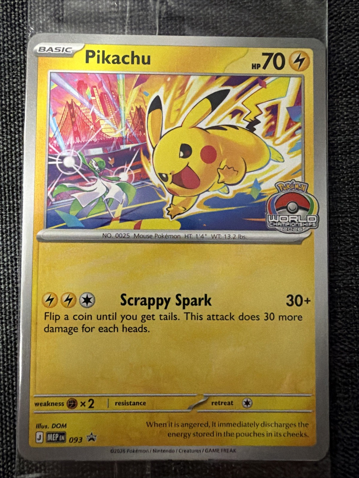 Pokemon TCG Pikachu Black Star Promo 093 World Championships 2026 - NEW SEALED Pokemon TCG Pikachu Black Star Promo 093 World Championships 2026 - NEW SEALED