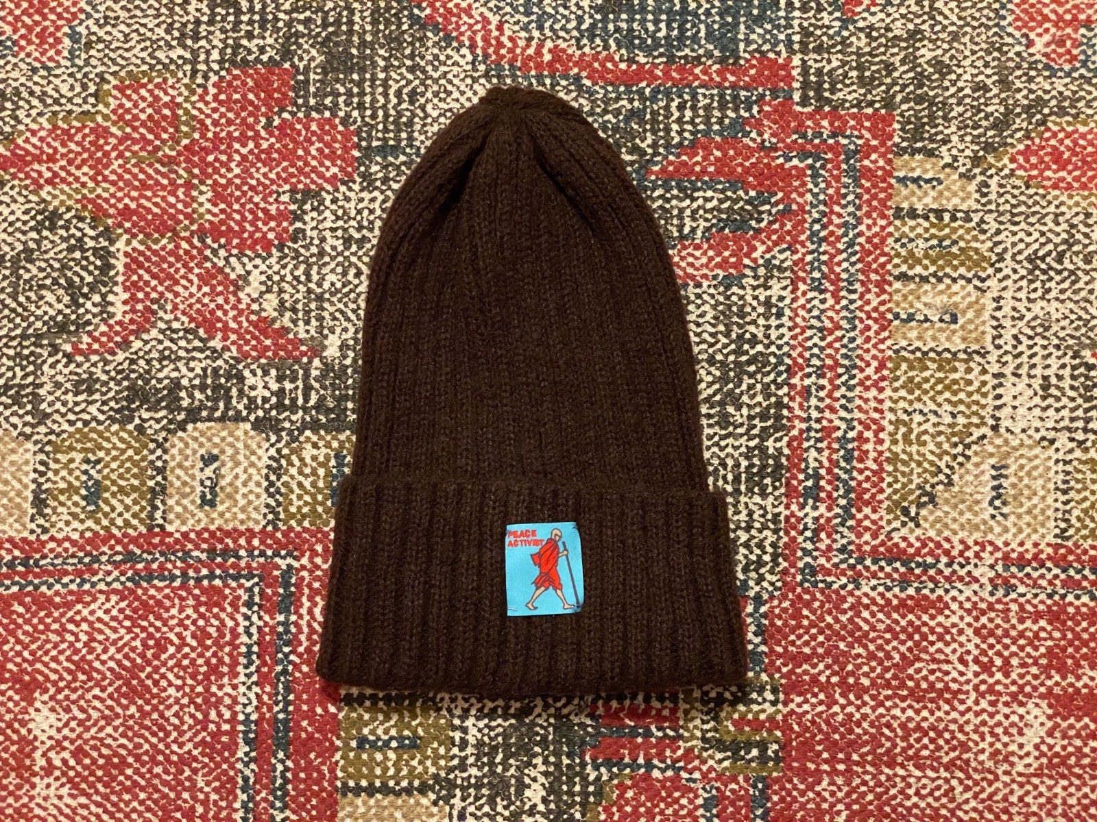 (NEW) KAPITAL 5G Wool Knit Beanie, Brown