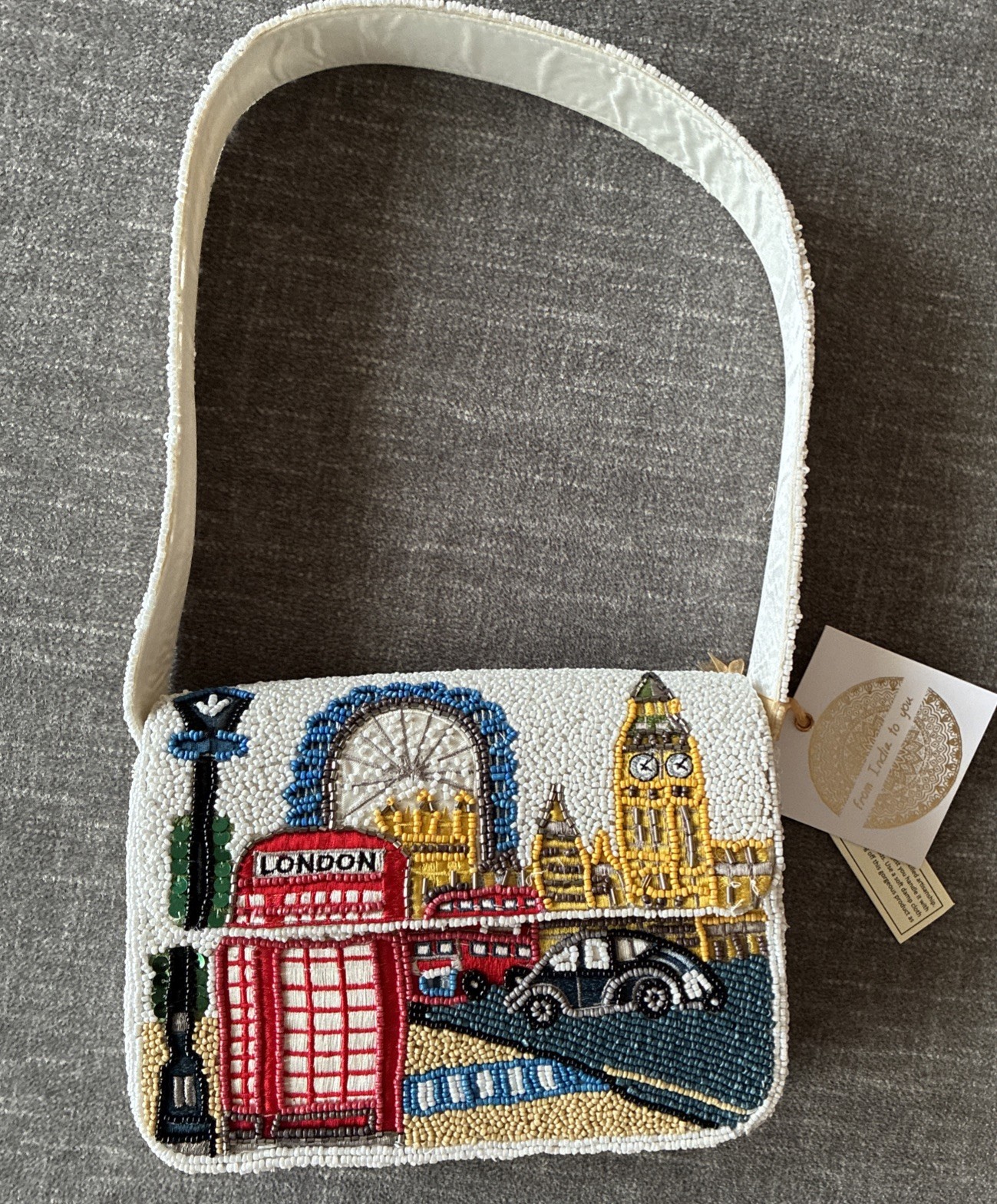 NEW Viral LONDON Beaded Bag from India to you 🇬🇧 Big Ben, Bus 🇬🇧 NEW Viral LONDON Beaded Bag from India to you 🇬🇧 Big Ben, Bus 🇬🇧