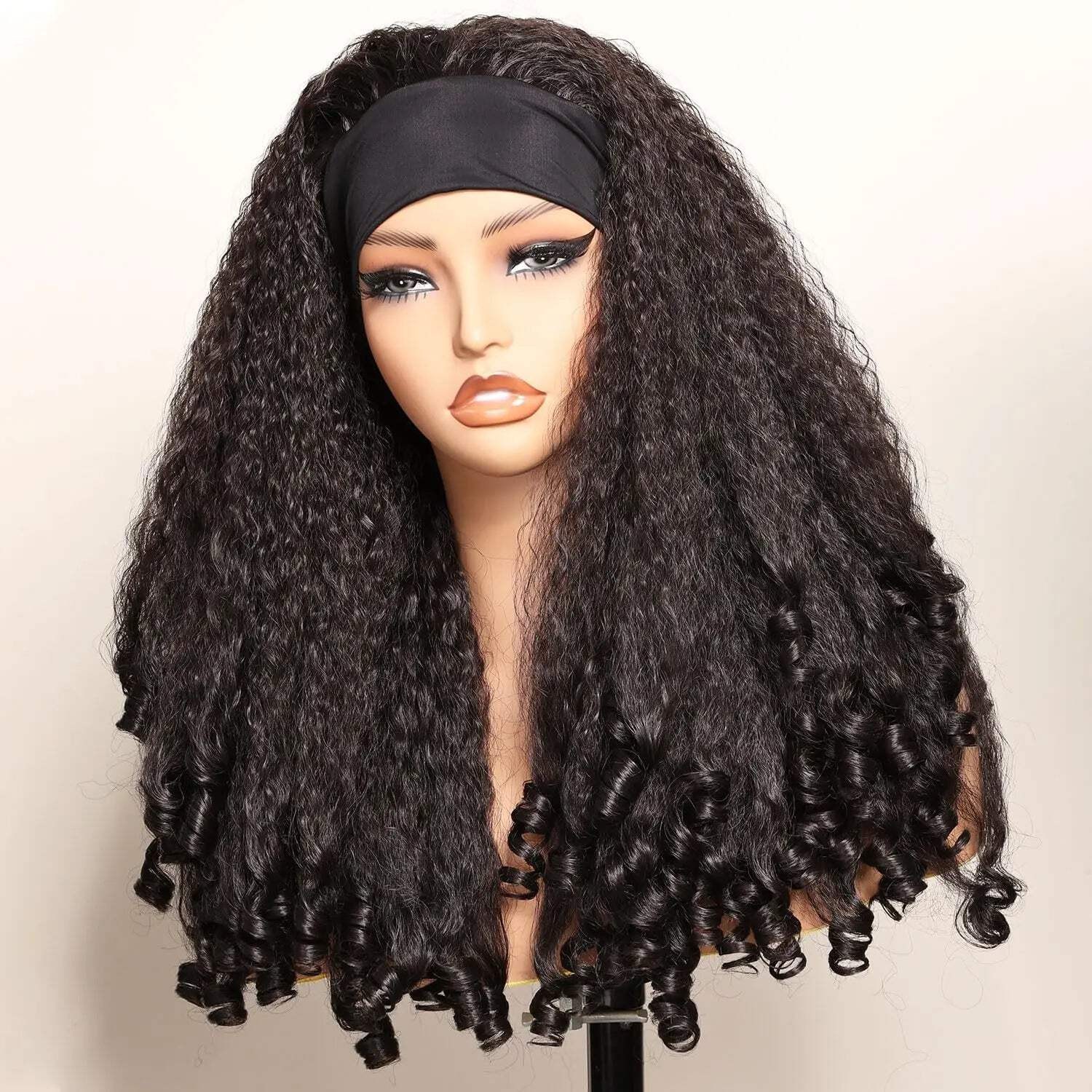 Wholesale Transparent Lace Afro Wave Synthetic Curl Wig for Women with Natural H