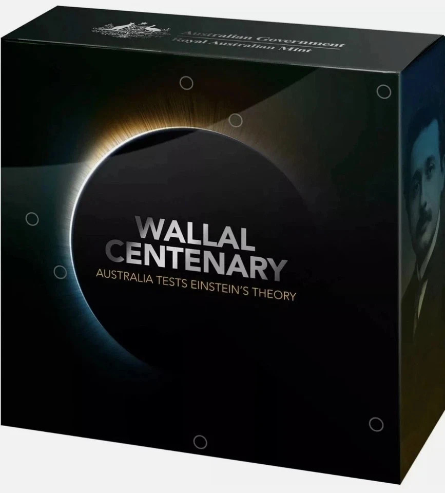 2022 Wallal Centenary 1oz Australia Einstein\'s Theory $5 Silver Proof Domed Coin 2022 Wallal Centenary 1oz Australia Einstein\'s Theory $5 Silver Proof Domed Coin