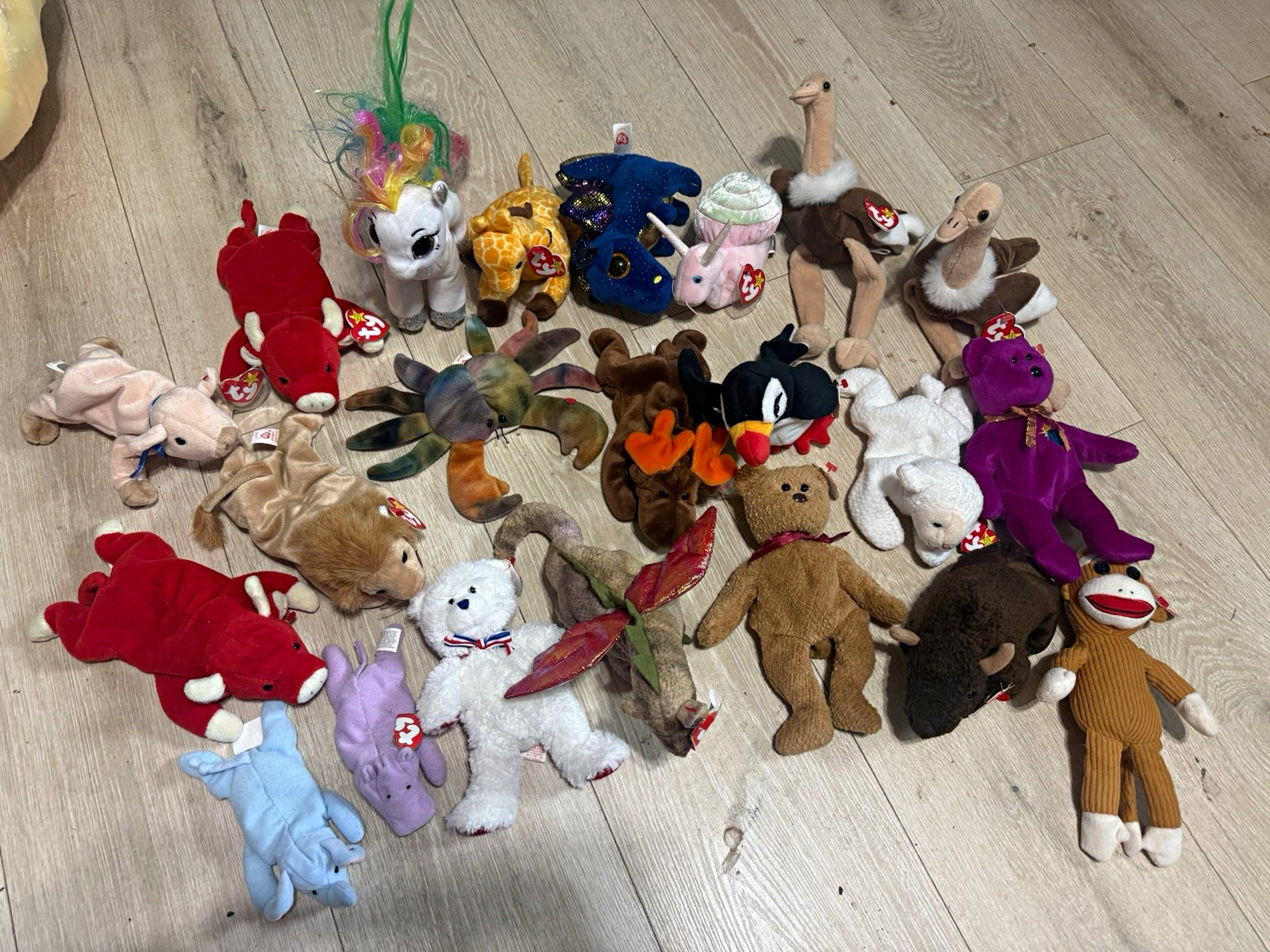 Ty Beanie Babies Vintage 1998 Plush Stuffed Animals Assorted Lot Ty Beanie Babies Vintage 1998 Plush Stuffed Animals Assorted Lot