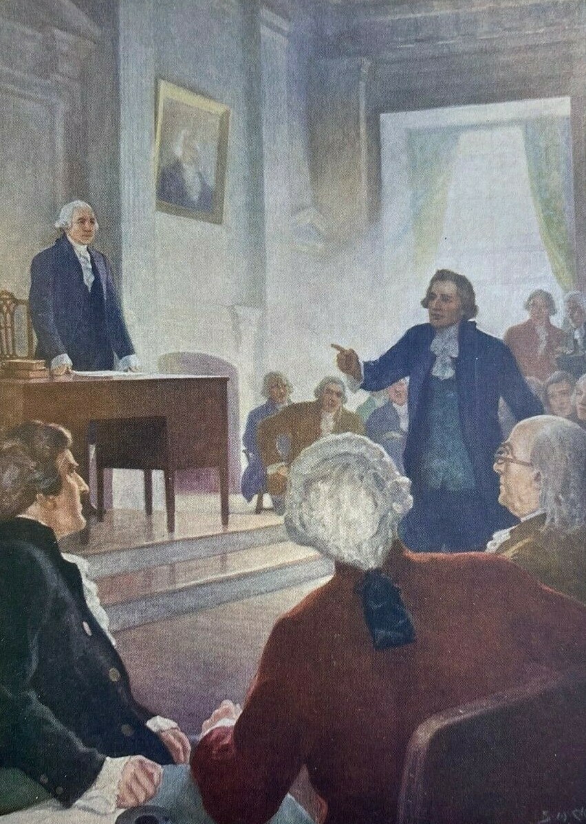 1915 Vintage Magazine Illustration Constitutional Convention at Philadelphia 1915 Vintage Magazine Illustration Constitutional Convention at Philadelphia