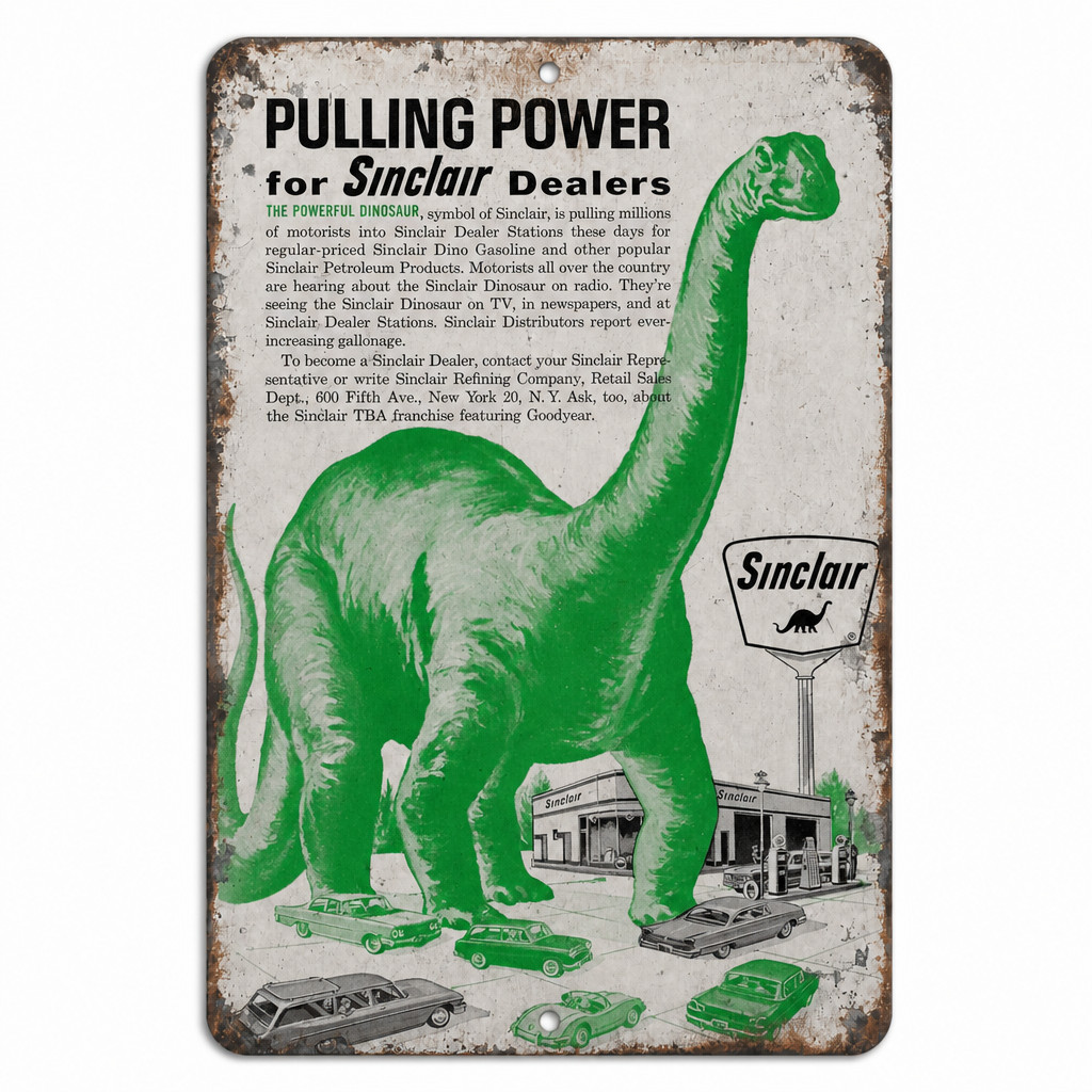 Sinclair Gasoline Metal Sign Vintage Retro Reproduction Garage SC2 (3 Sizes) Sinclair Gasoline Metal Sign Vintage Retro Reproduction Garage SC2 (3 Sizes)