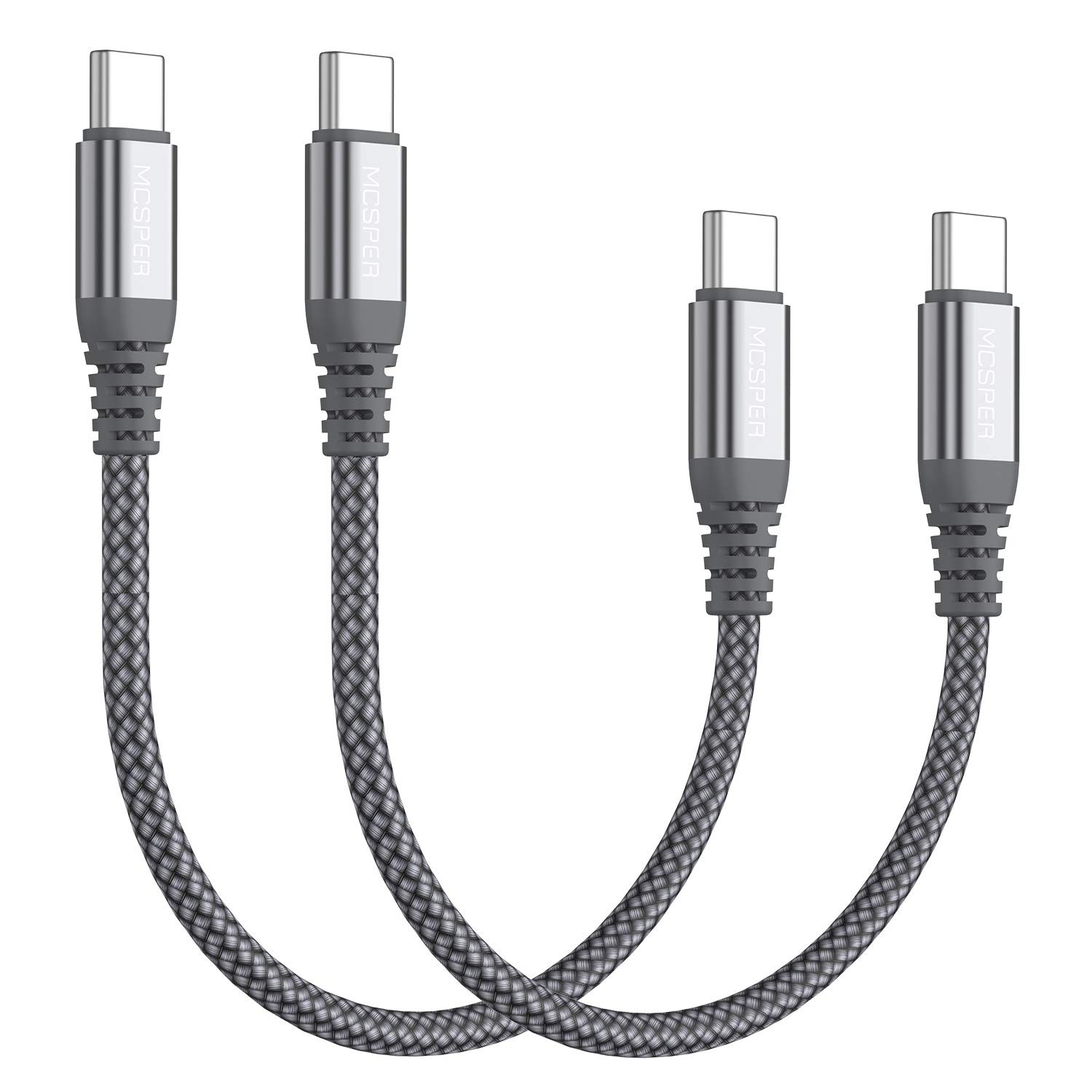 Short USB C Cable(0.5ft 2-Pack),USB Type C Charger Nylon 0.5 feet, Grey Short USB C Cable(0.5ft 2-Pack),USB Type C Charger Nylon 0.5 feet, Grey