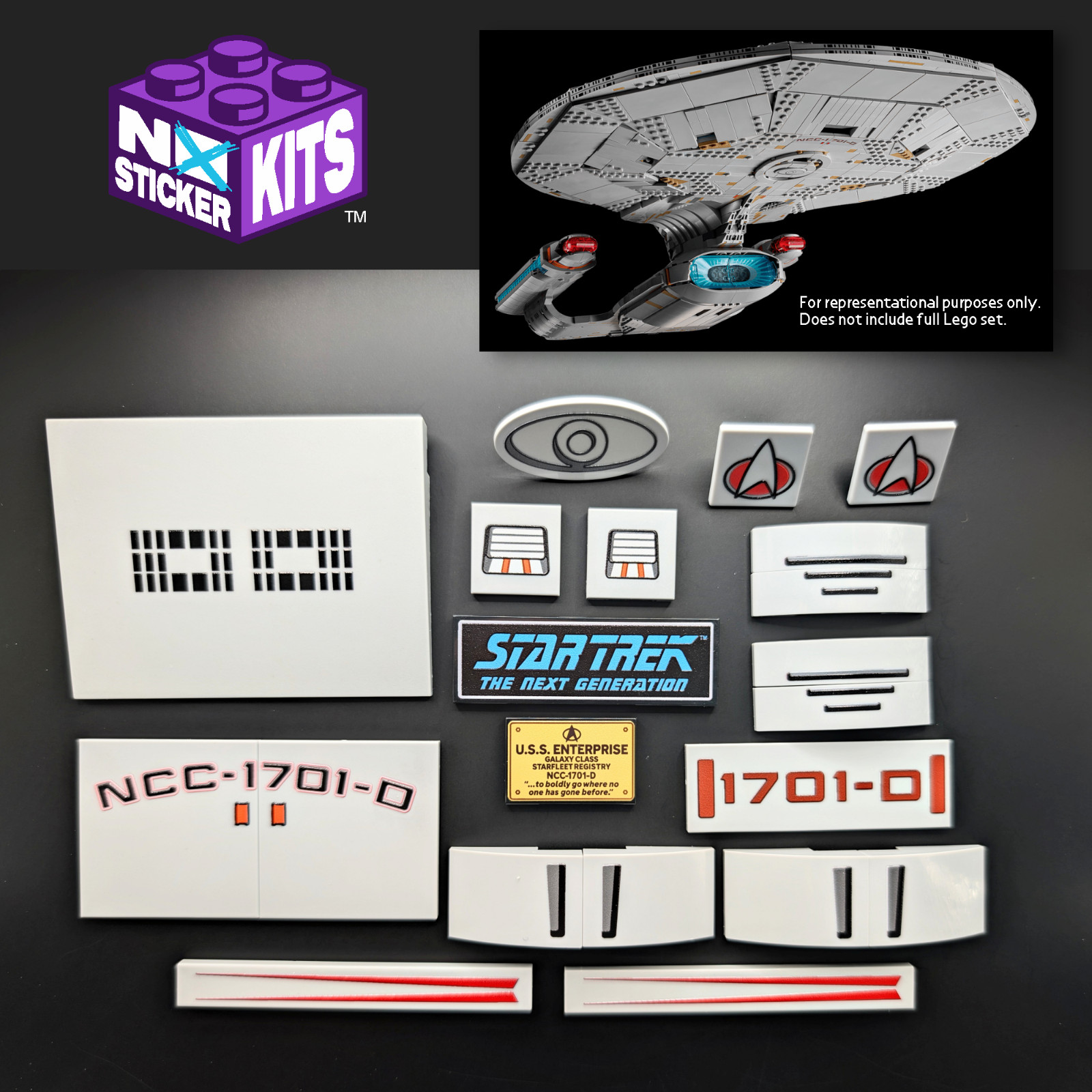 Star Trek: Enterprise NCC-1701-D NO-STICKER KIT ( #10356)