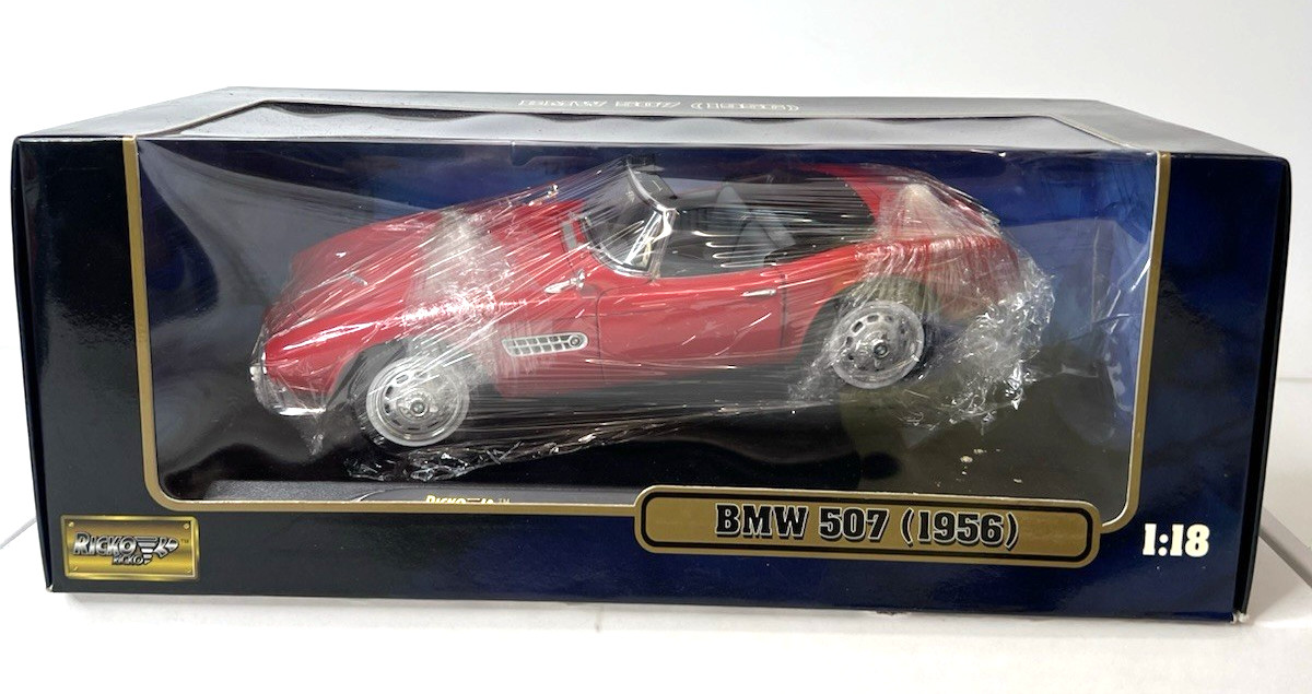 Ricko 1956 Red BMW 507 Convertible Collectable Car On Stand 1:18 NEW IN BOX Ricko 1956 Red BMW 507 Convertible Collectable Car On Stand 1:18 NEW IN BOX
