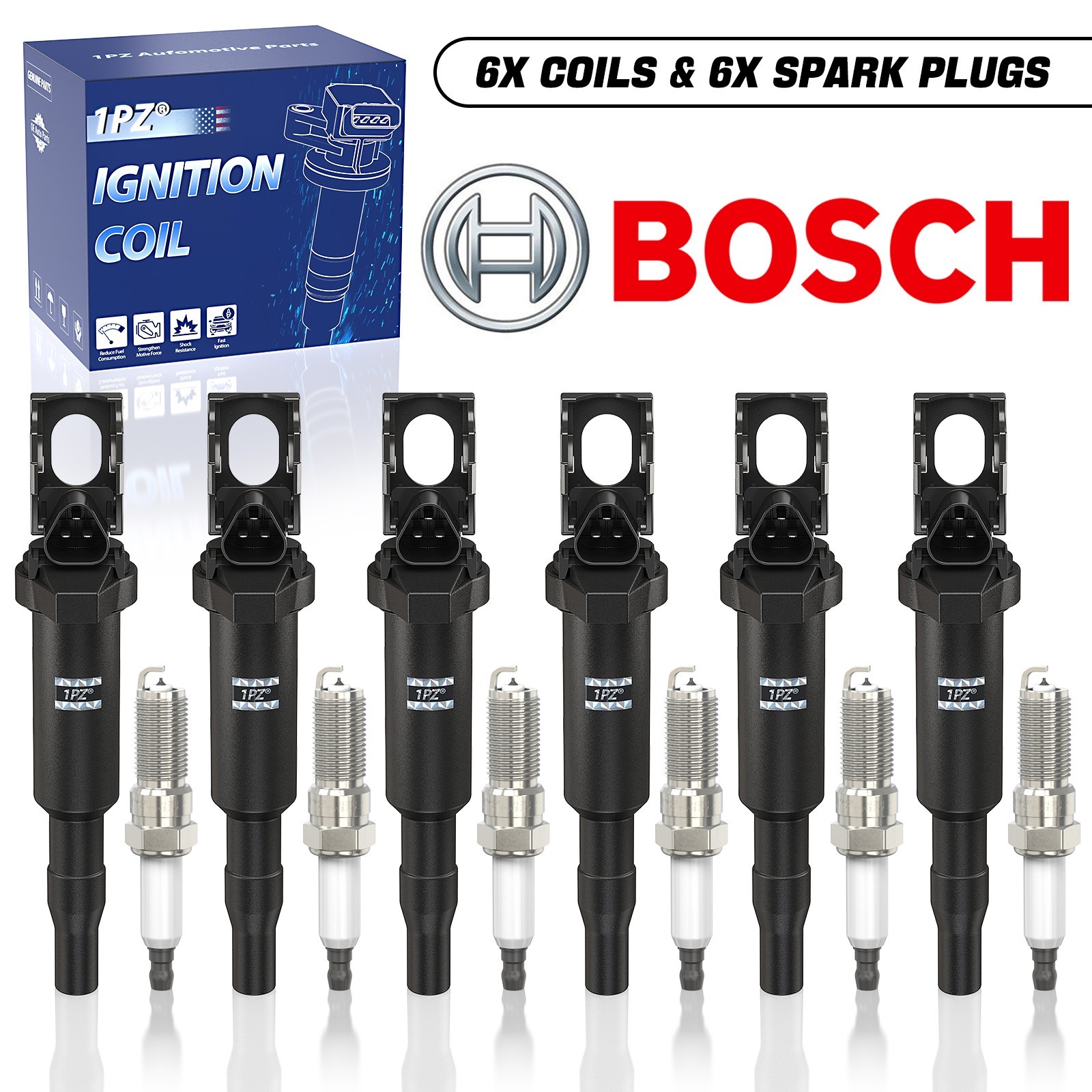 6X Ignition Coil +6X Spark Plug for BMW 128i 335i 328i 528i 535i X3 X5 OEM UF592 6X Ignition Coil +6X Spark Plug for BMW 128i 335i 328i 528i 535i X3 X5 OEM UF592