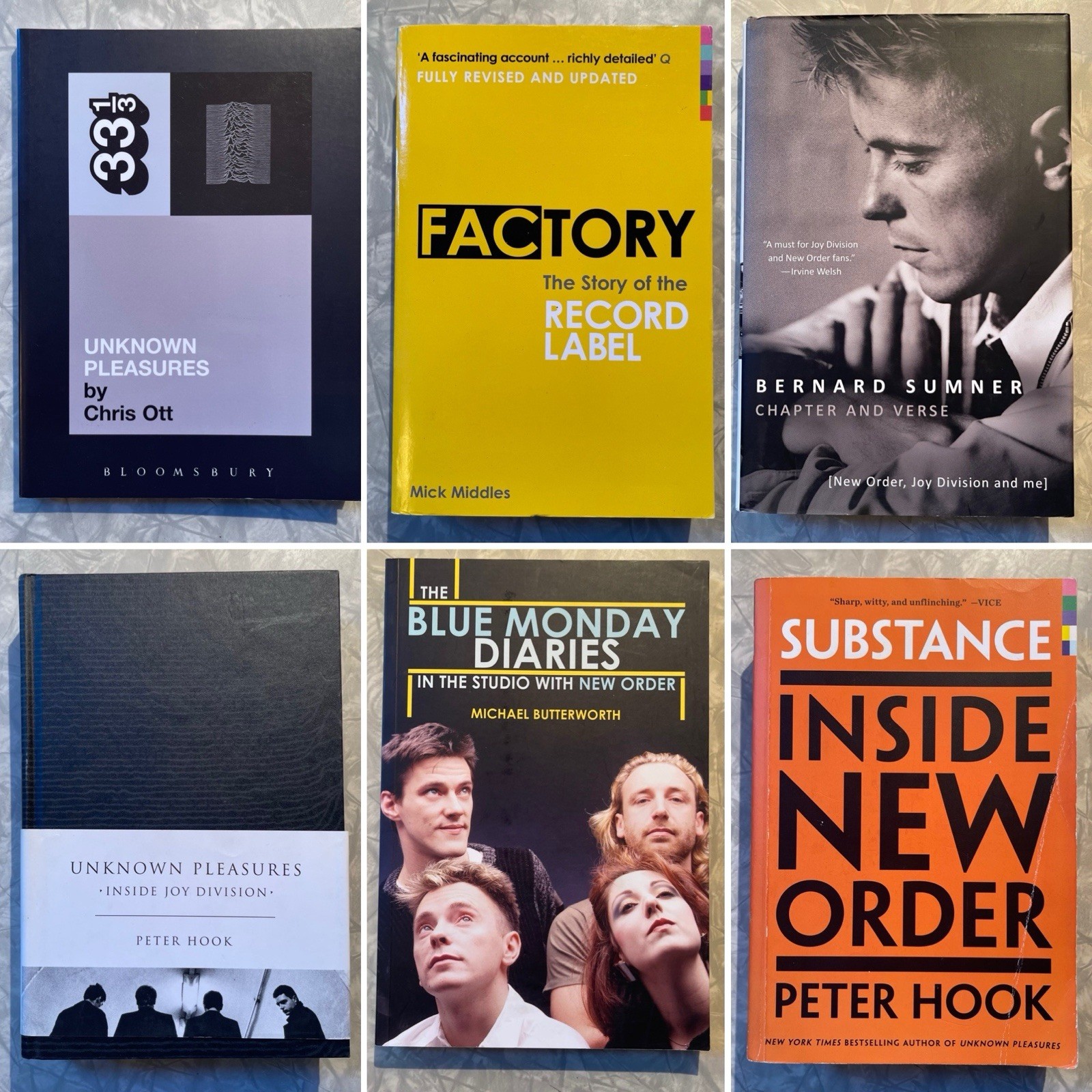 New Order • Joy Division PB/HC Lot Of 6 Imports First Editions New Order • Joy Division PB/HC Lot Of 6 Imports First Editions