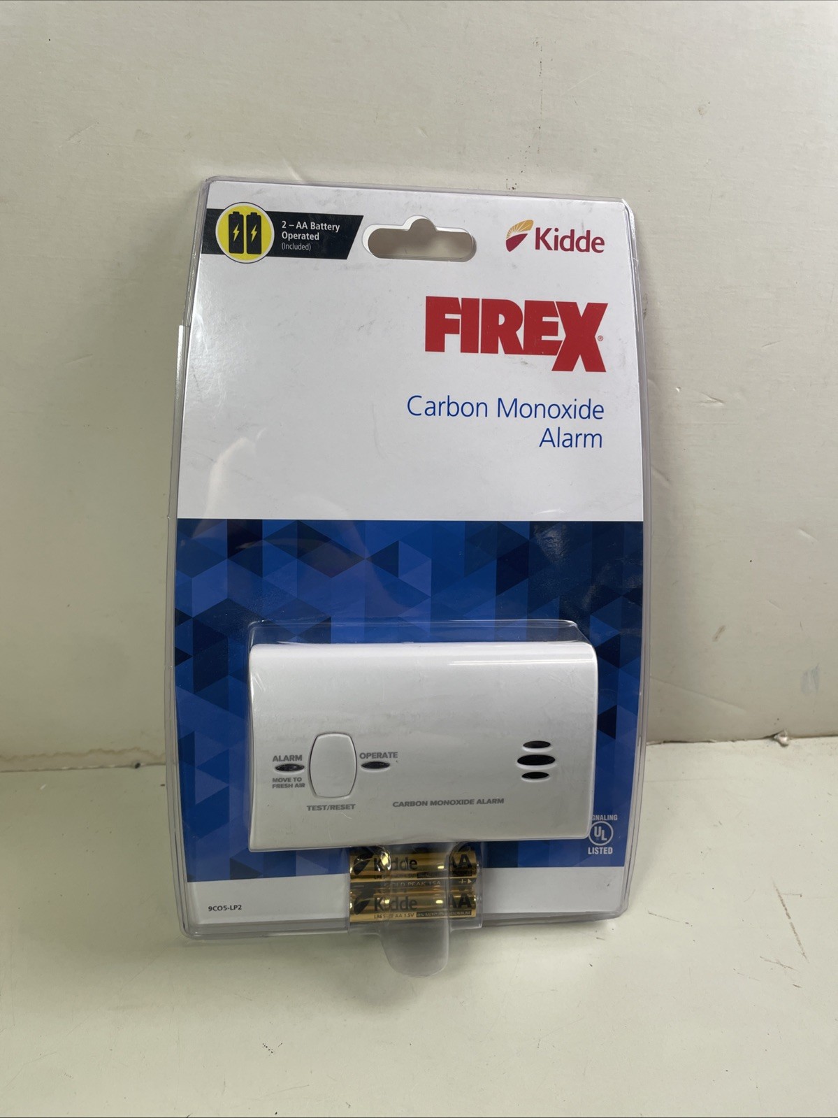 Kidde Carbon Monoxide Alarm AA Battery Operated CO Detector 9CO5-LP2 KN-COB-LP2