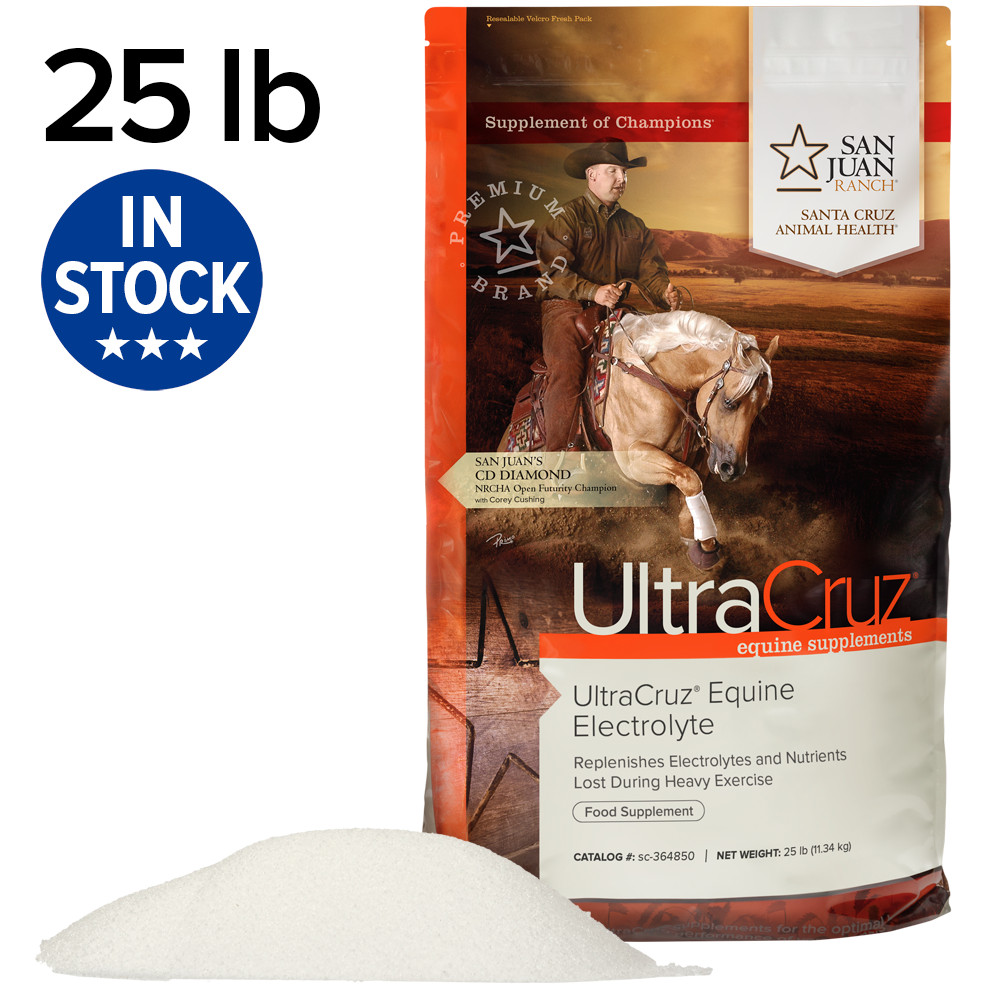 UltraCruz Equine Electrolyte Supplement for Horses, 25 lb Powder(200 Day Supply)