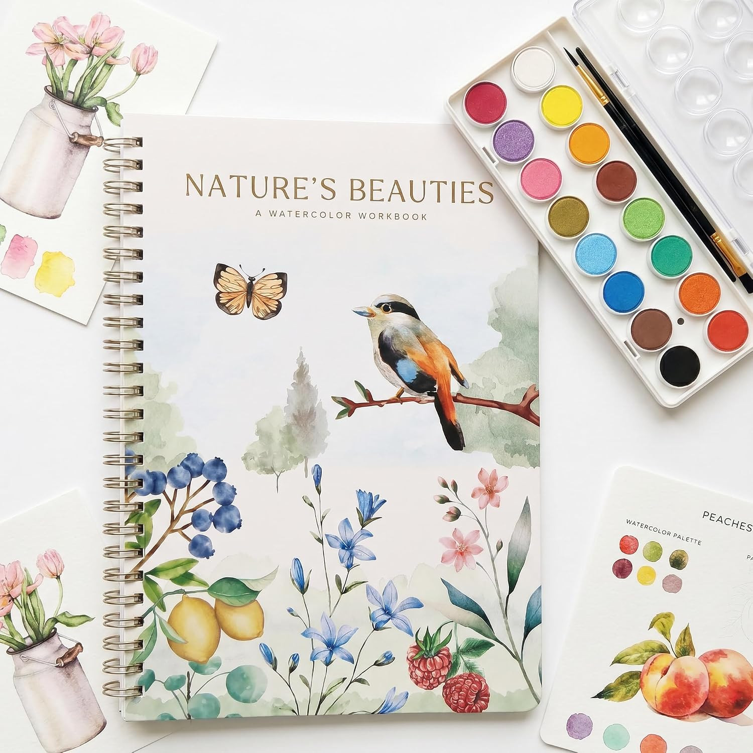 Beautiful Watercolor Paper Workbook Set for Beginners with Paint Included | Rela Beautiful Watercolor Paper Workbook Set for Beginners with Paint Included | Rela
