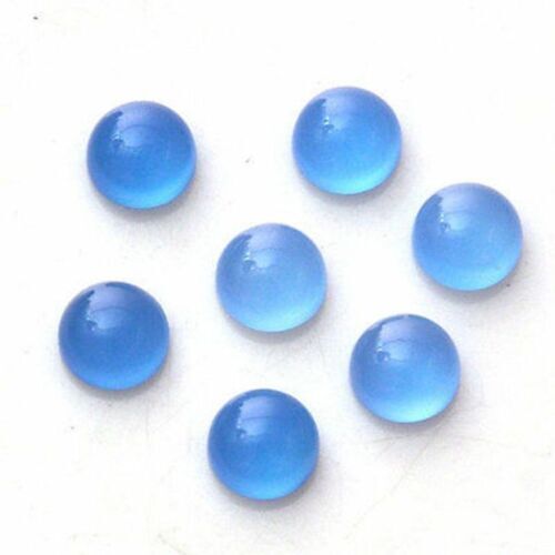 8MM TO 15MM NATURAL BLUE CHALCEDONY ROUND SHAPE FLAT BACK CABOCHON FOR JEWELRY 8MM TO 15MM NATURAL BLUE CHALCEDONY ROUND SHAPE FLAT BACK CABOCHON FOR JEWELRY