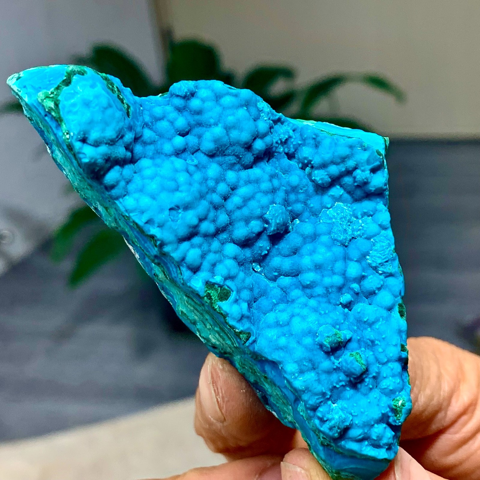 114G Natural Chrysocolla/Malachite transparent cluster rough crystal D312