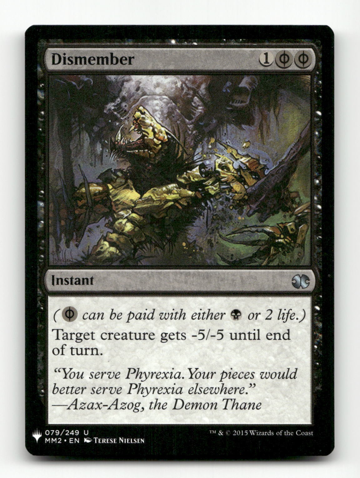 Dismember 79 Uncommon Modern Masters 2015 Magic: The Gathering Lightly Played