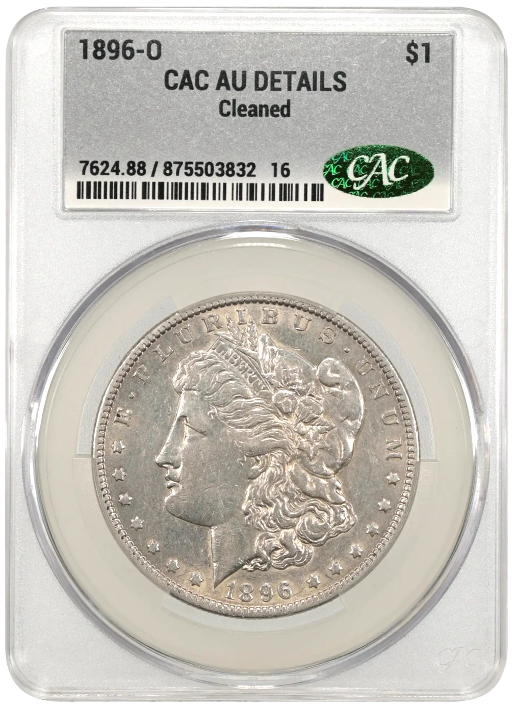 1896 O Morgan Silver Dollar CAC AU Details 1896 O Morgan Silver Dollar CAC AU Details