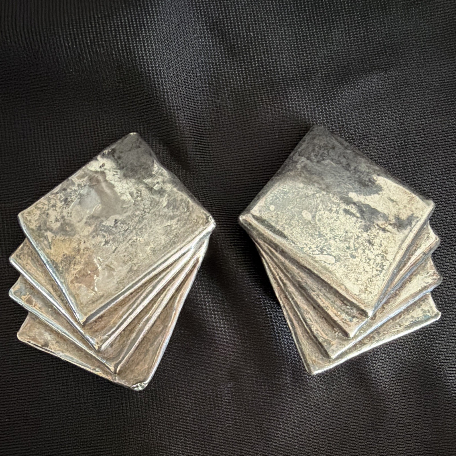 Vintage David Varsano Israeli modernist 925 Sterling silver clip on earrings Vintage David Varsano Israeli modernist 925 Sterling silver clip on earrings