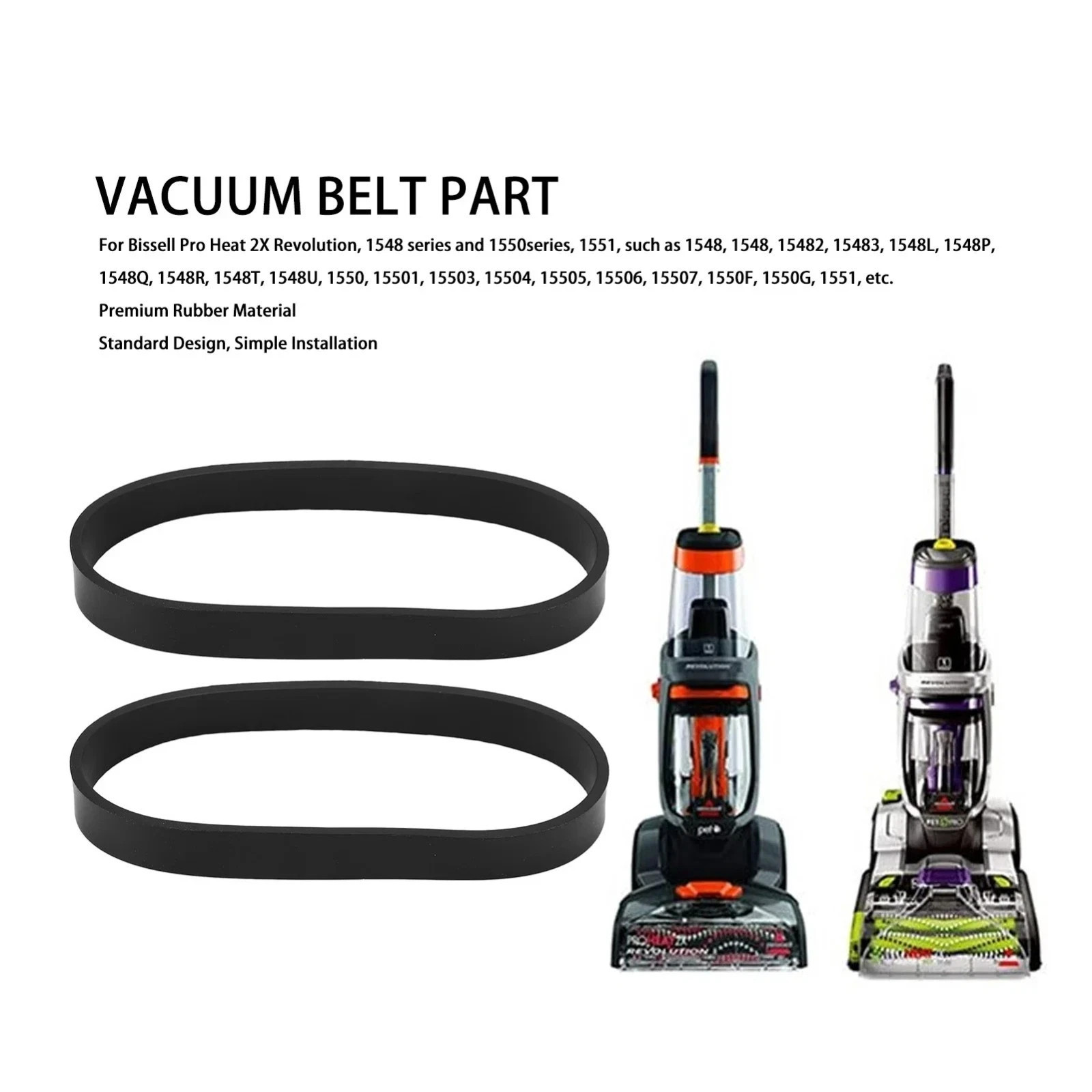 Style 7/9/10 P/N 3031120 Replacement Belt for Bissell Vacuum 2 pcs Style 7/9/10 P/N 3031120 Replacement Belt for Bissell Vacuum 2 pcs