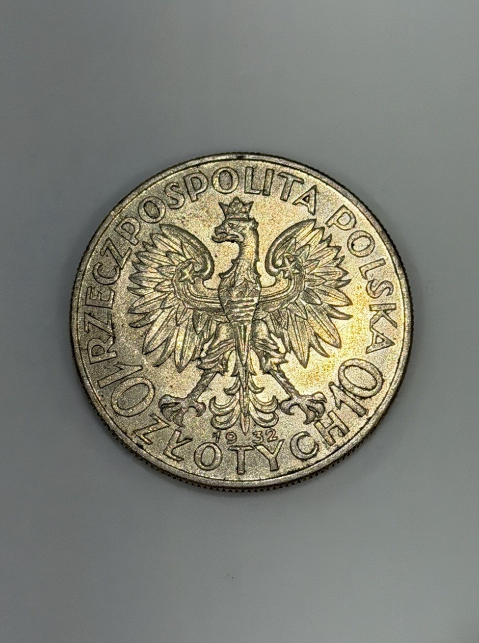 Poland 10 Zlotych 1932 Silver Coin Queen Jadwiga High Grade YOU GRADE
