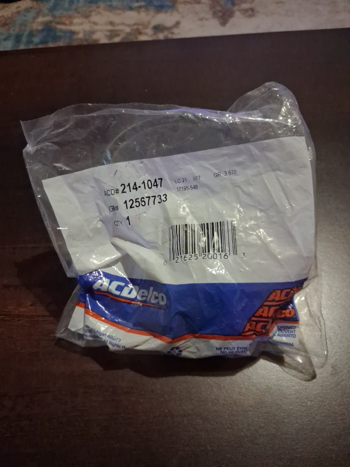 Genuine ACDelco Air Injection Valve 214-1047