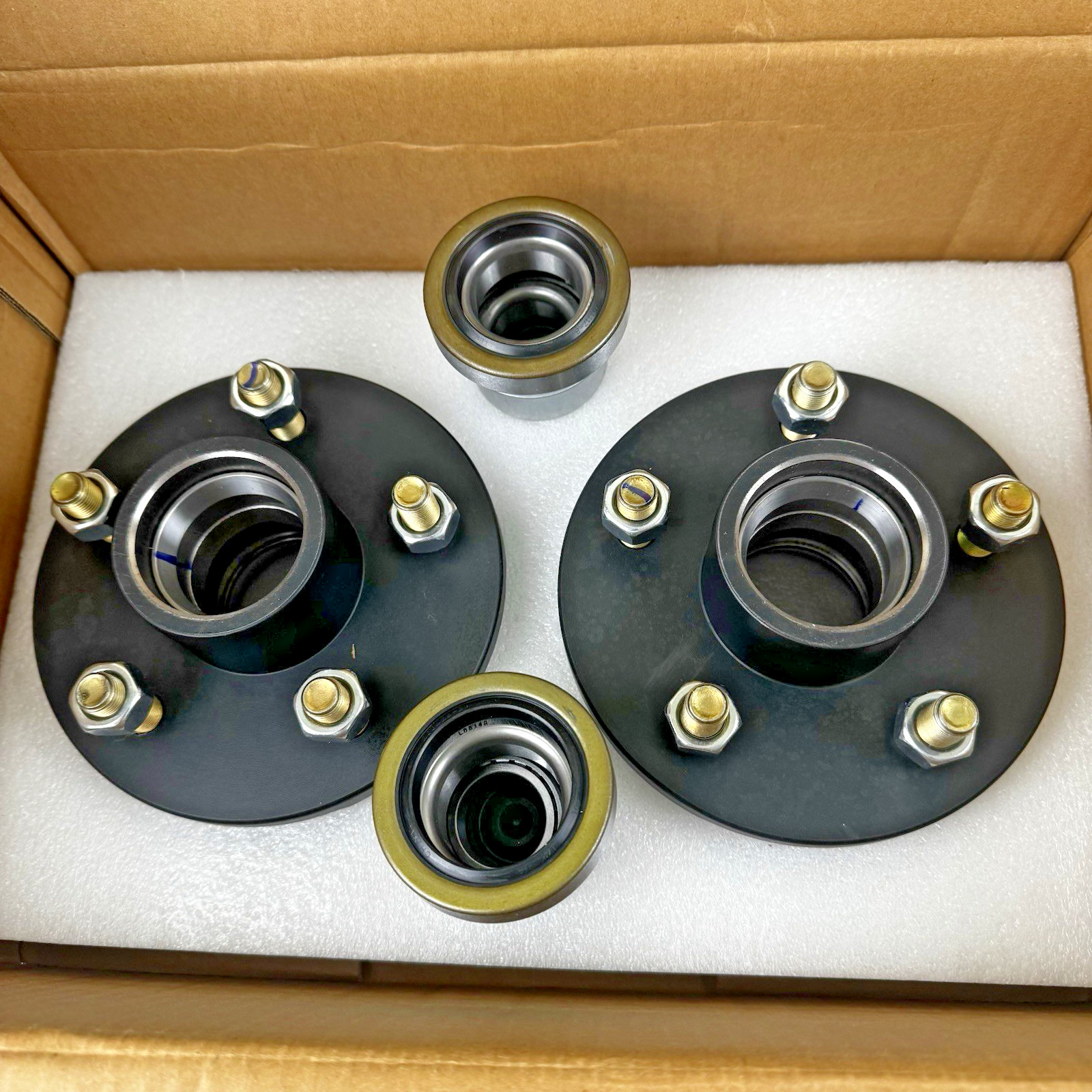 2 Sets Trailer Hub Kits 5 on 4.5'' for 3500 Lbs 1-1/16'' to 1-3/8'' L68149 L4464 2 Sets Trailer Hub Kits 5 on 4.5'' for 3500 Lbs 1-1/16'' to 1-3/8'' L68149 L4464
