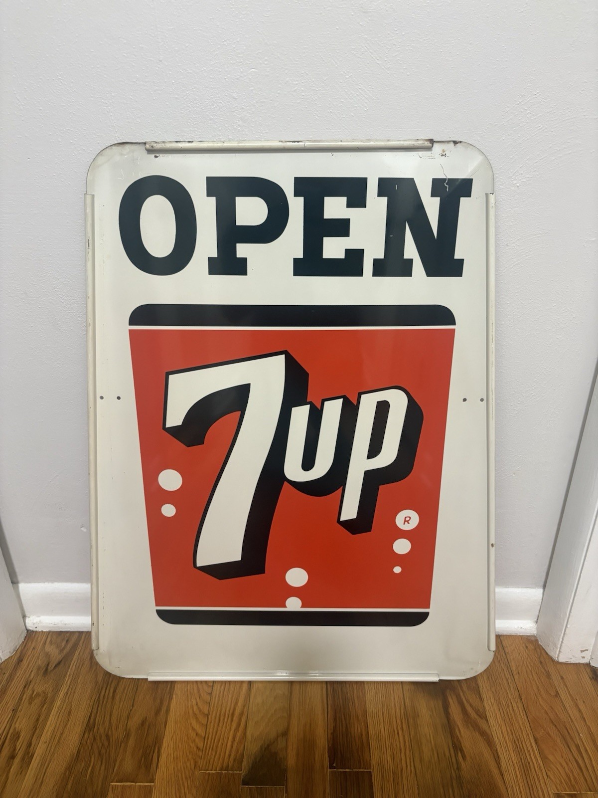 vintage original 7up sign 7 Up Open Sign Nos Dated 1965 Double Sided See Pics vintage original 7up sign 7 Up Open Sign Nos Dated 1965 Double Sided See Pics